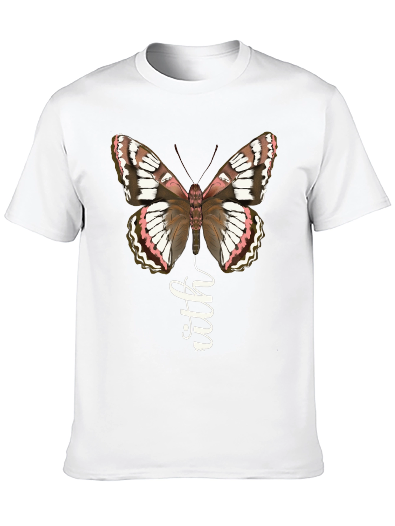 Butterfly Faith Graphic Tee - Stylish Black T-Shirt