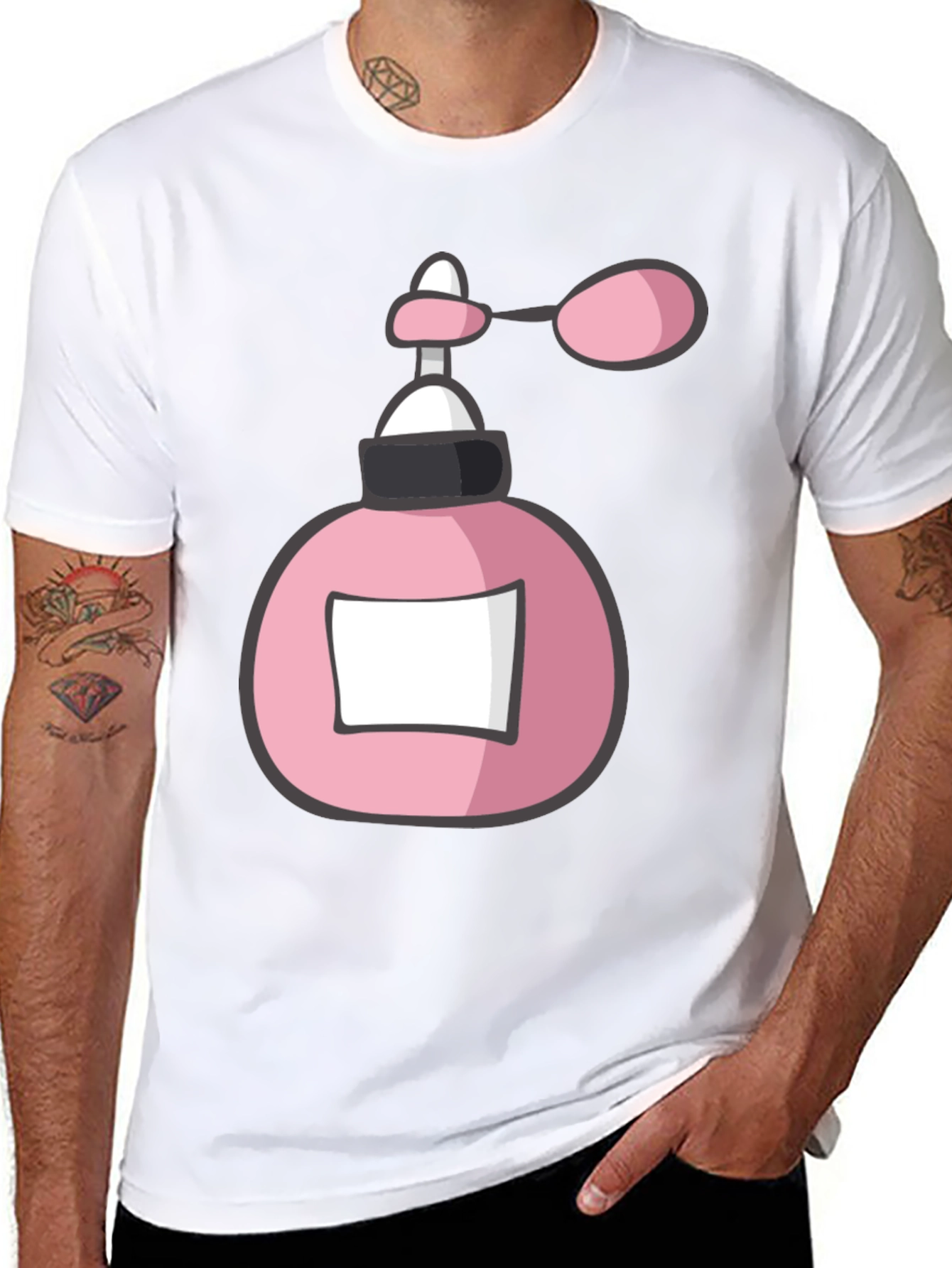 Pink Perfume Bottle Graphic Tee