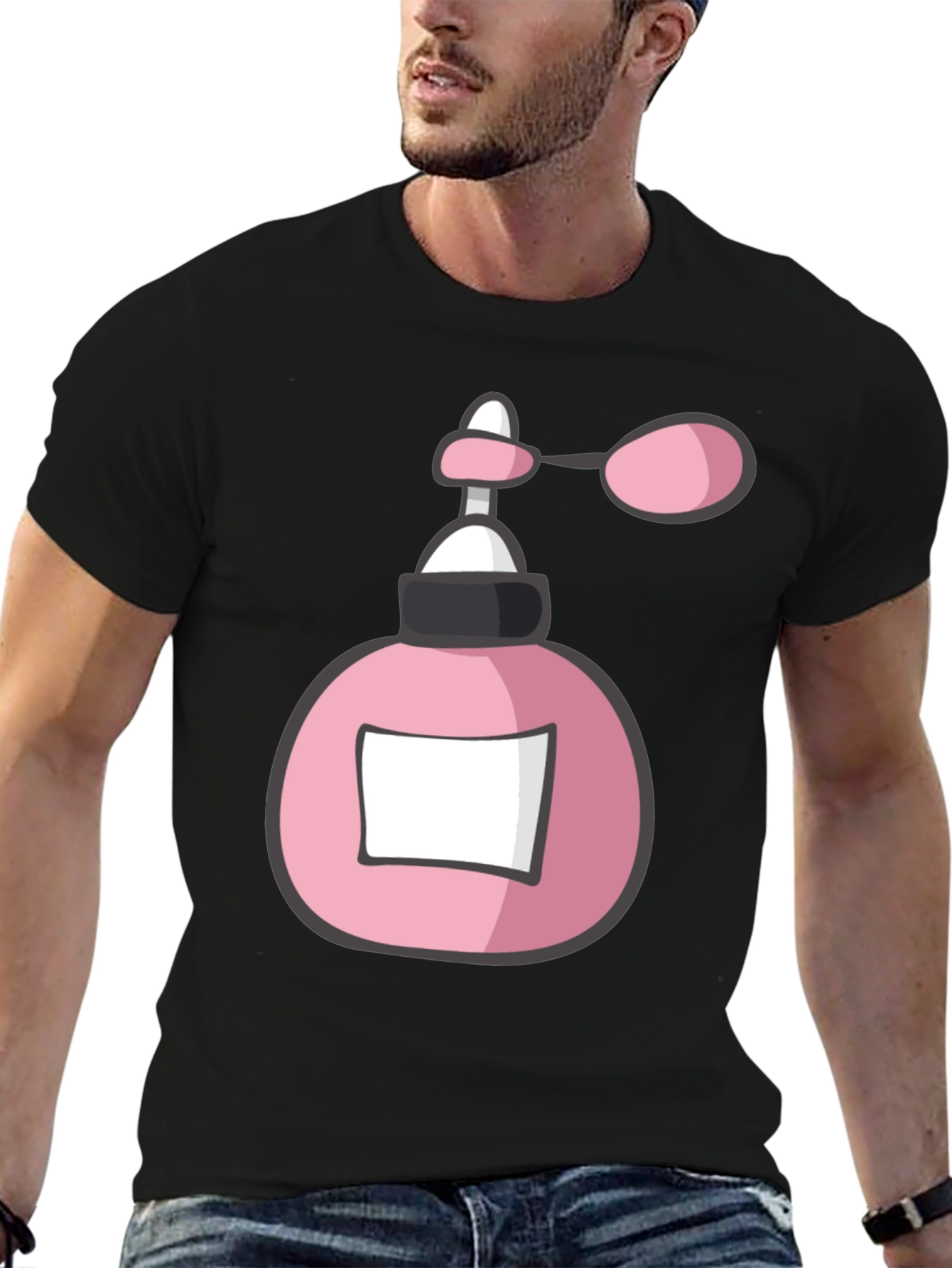 Pink Perfume Bottle Graphic Tee