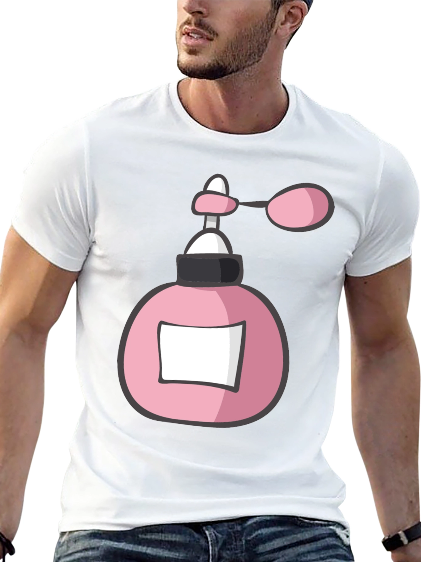 Pink Perfume Bottle Graphic Tee