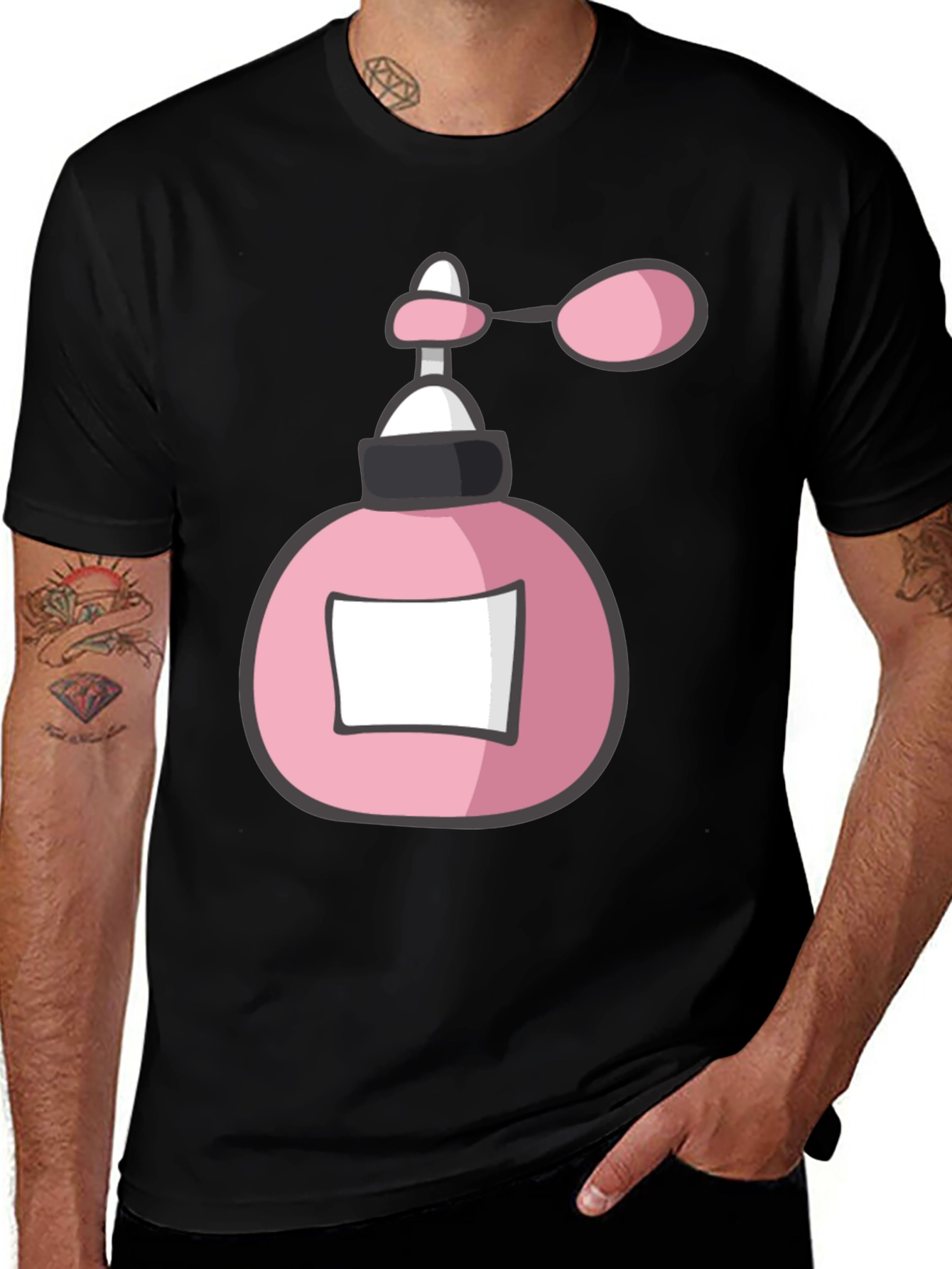 Pink Perfume Bottle Graphic Tee