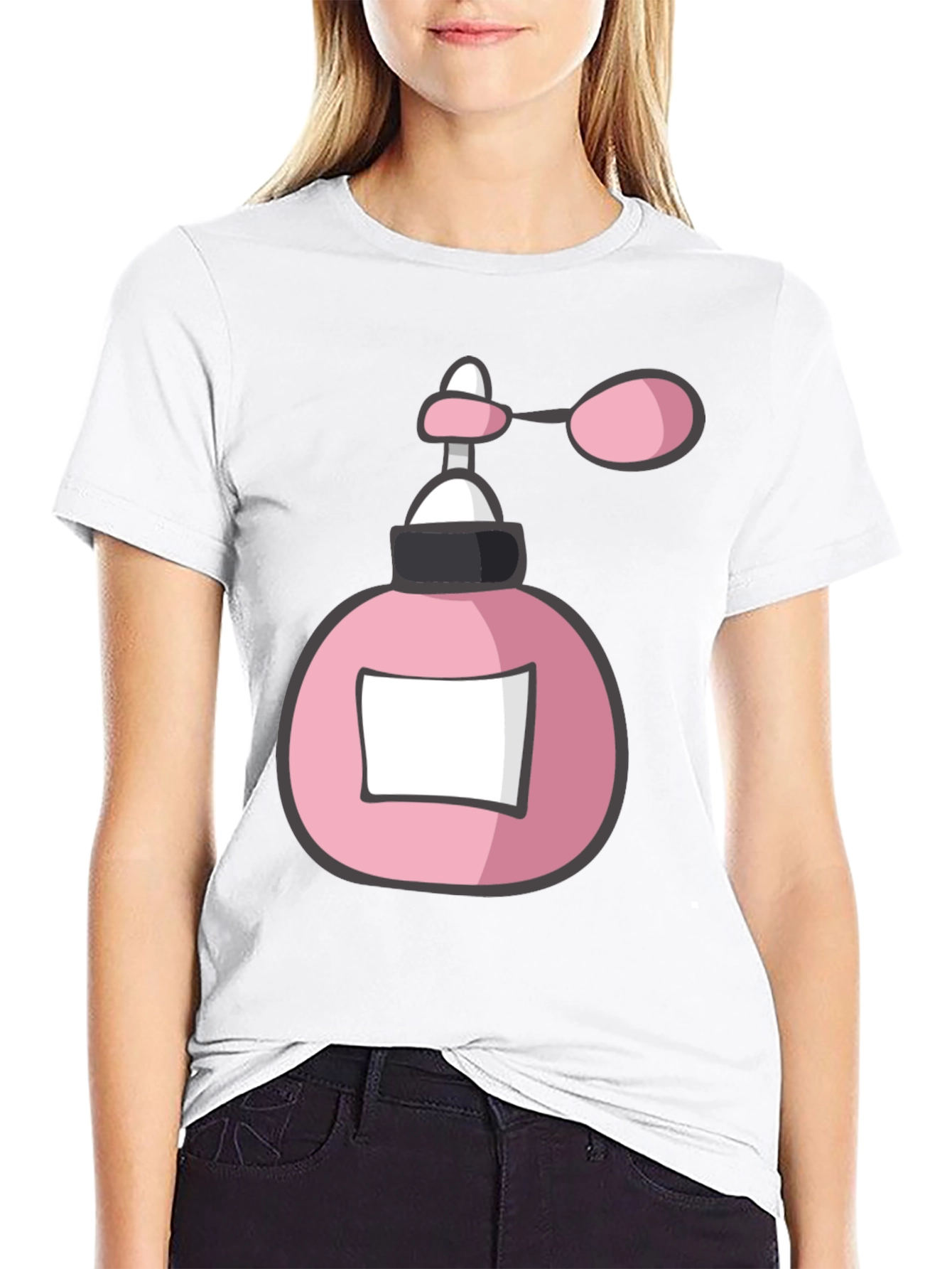 Pink Perfume Bottle Graphic Tee
