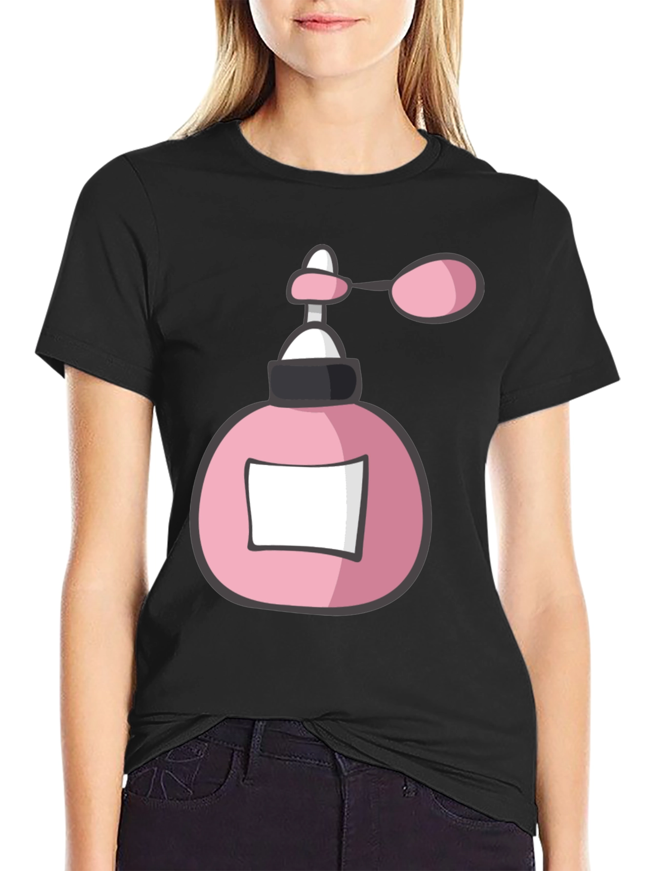 Pink Perfume Bottle Graphic Tee