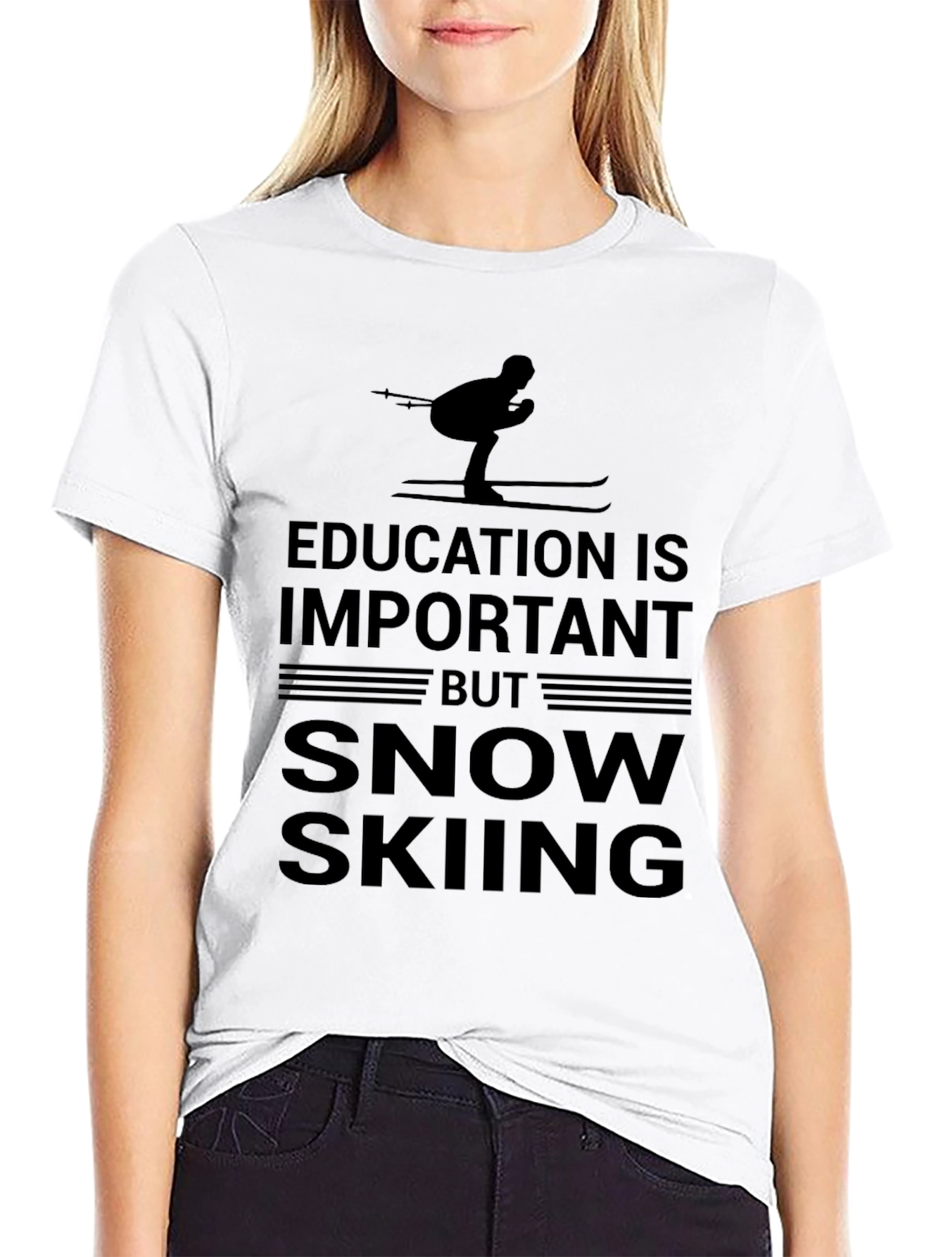 Snow Skiing T-Shirt: Education is Important