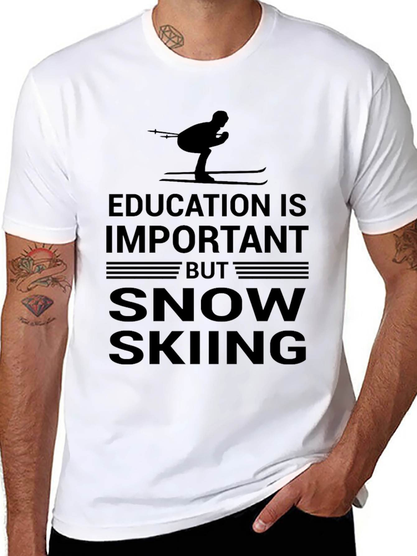 Snow Skiing T-Shirt: Education is Important