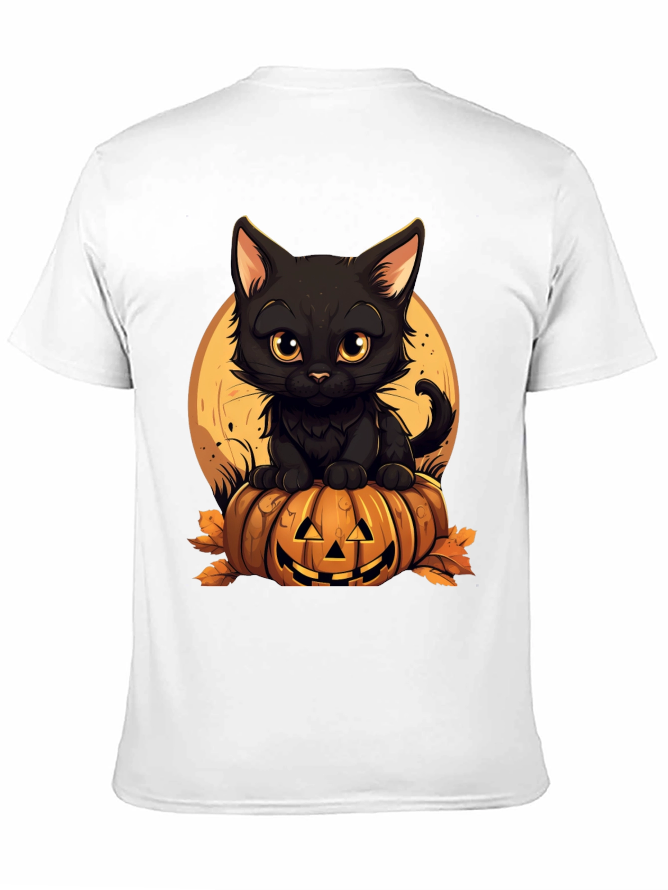Halloween Black Cat Pumpkin T-Shirt