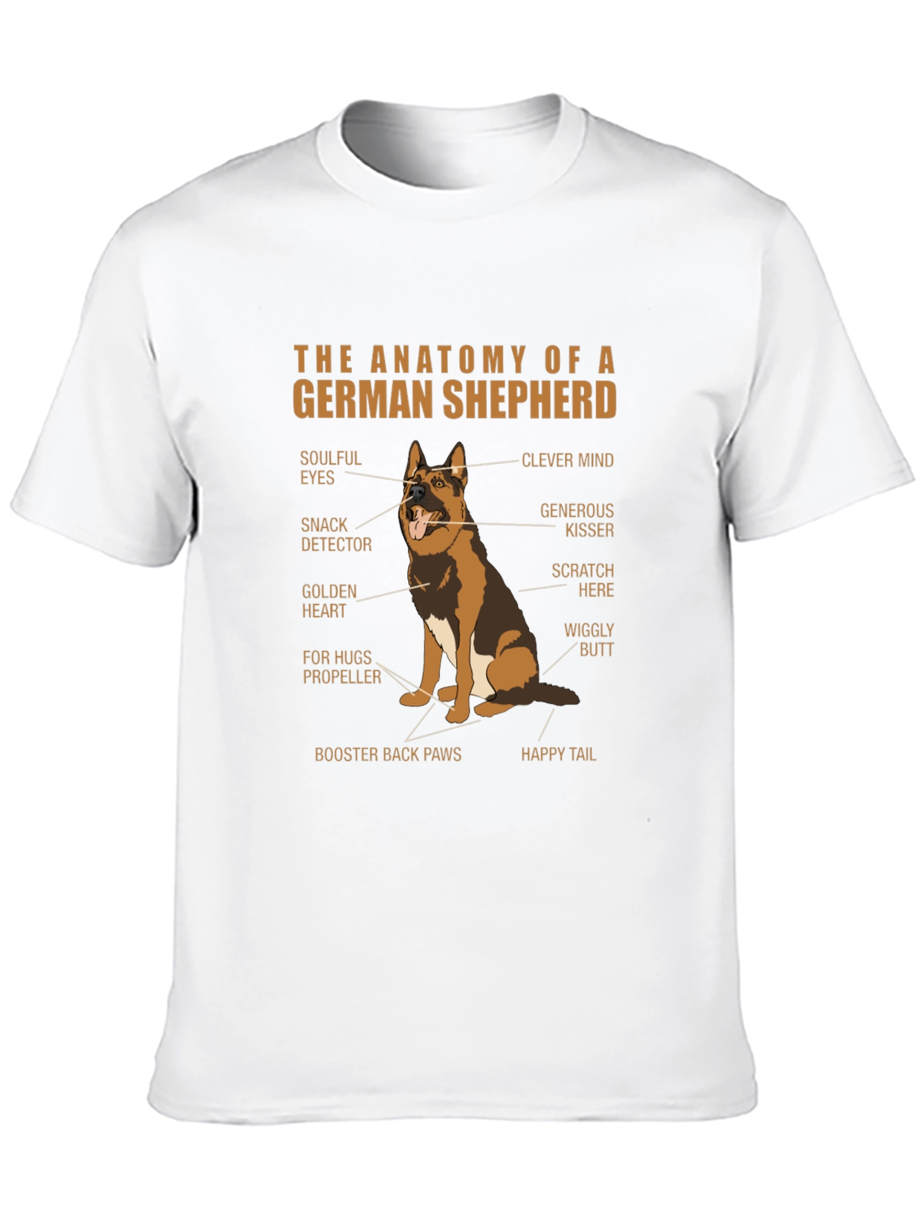 German Shepherd Anatomy T-Shirt - Dog Lover Tee