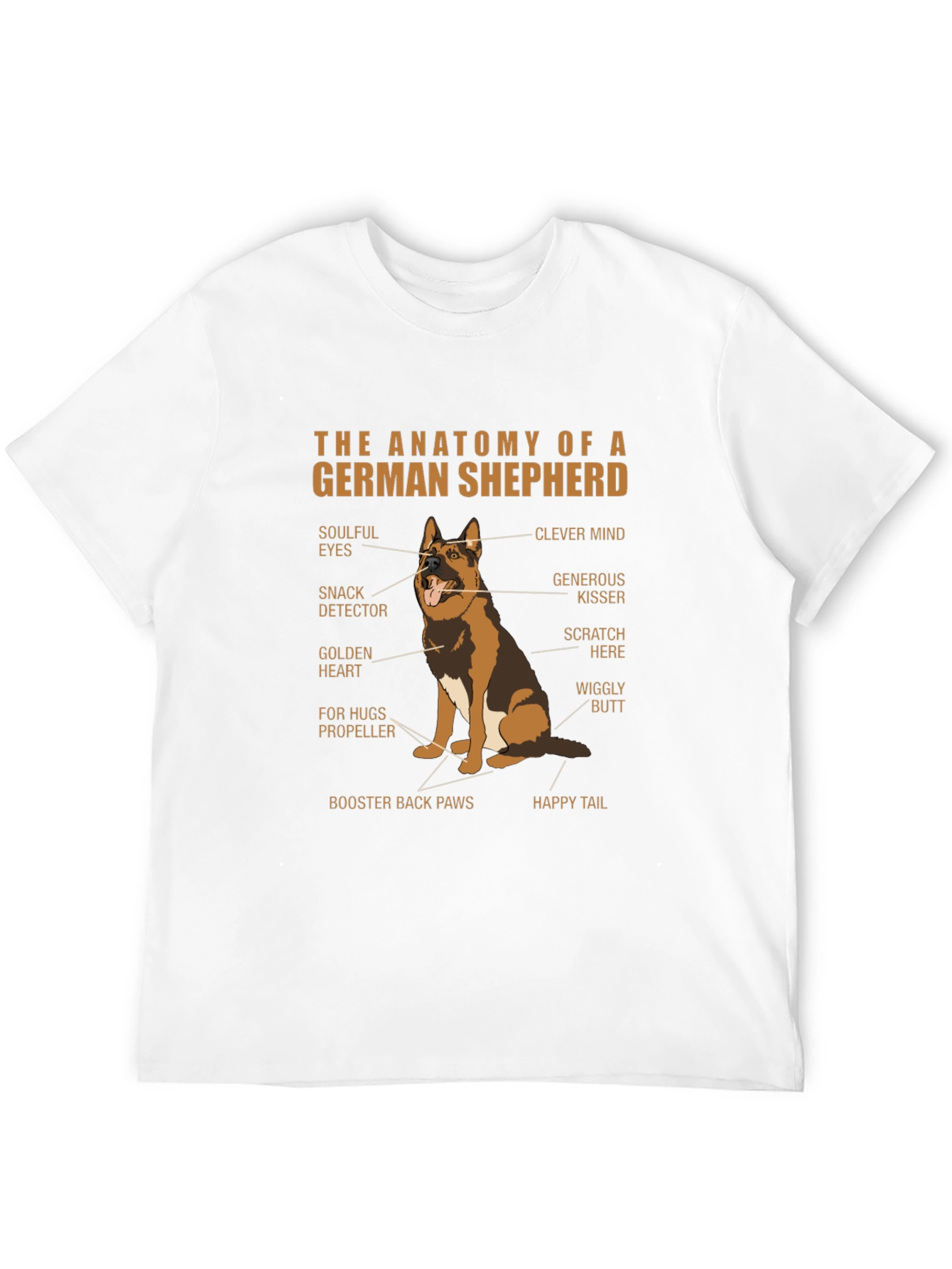 German Shepherd Anatomy T-Shirt - Dog Lover Tee