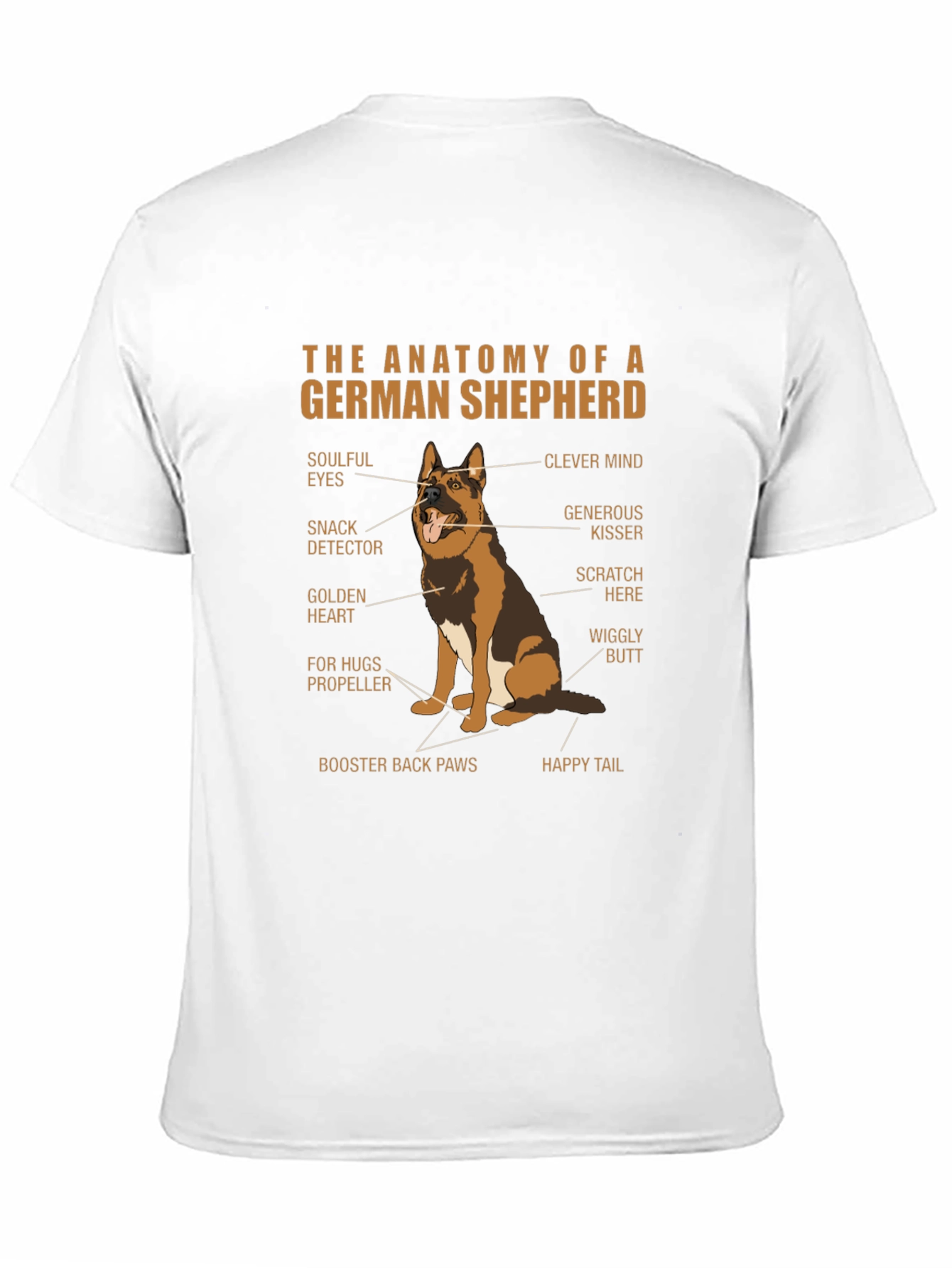 German Shepherd Anatomy T-Shirt - Dog Lover Tee