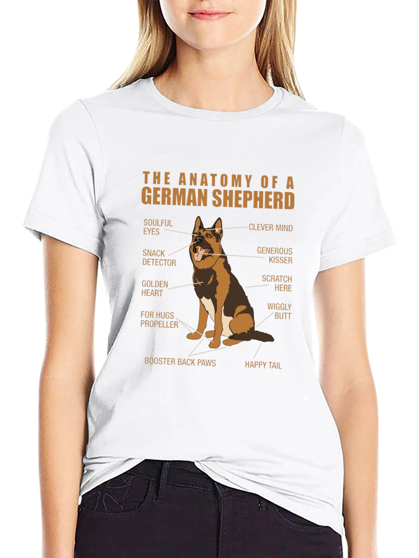 German Shepherd Anatomy T-Shirt - Dog Lover Tee