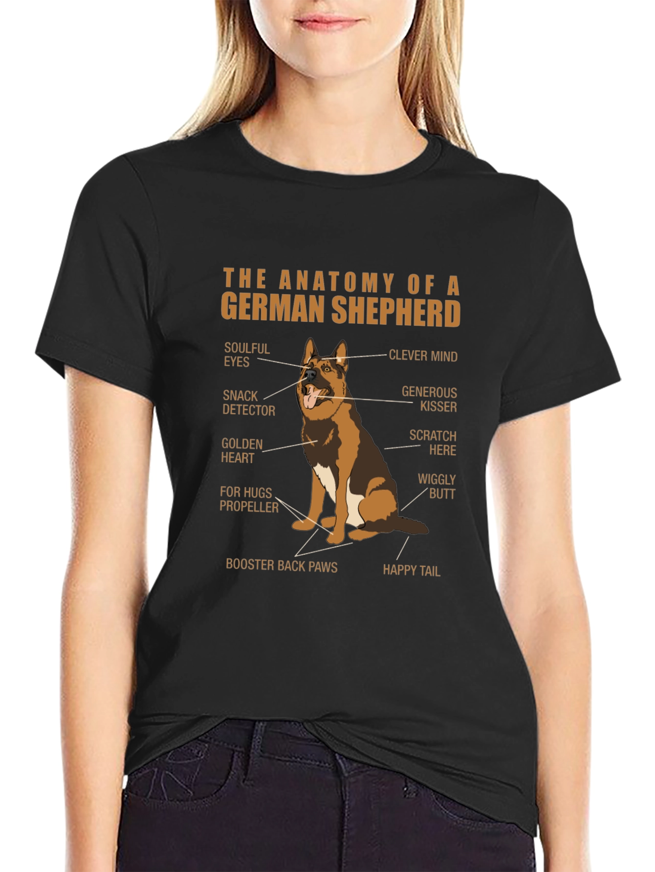 German Shepherd Anatomy T-Shirt - Dog Lover Tee