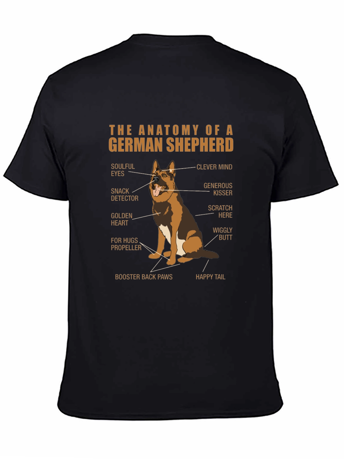 German Shepherd Anatomy T-Shirt - Dog Lover Tee
