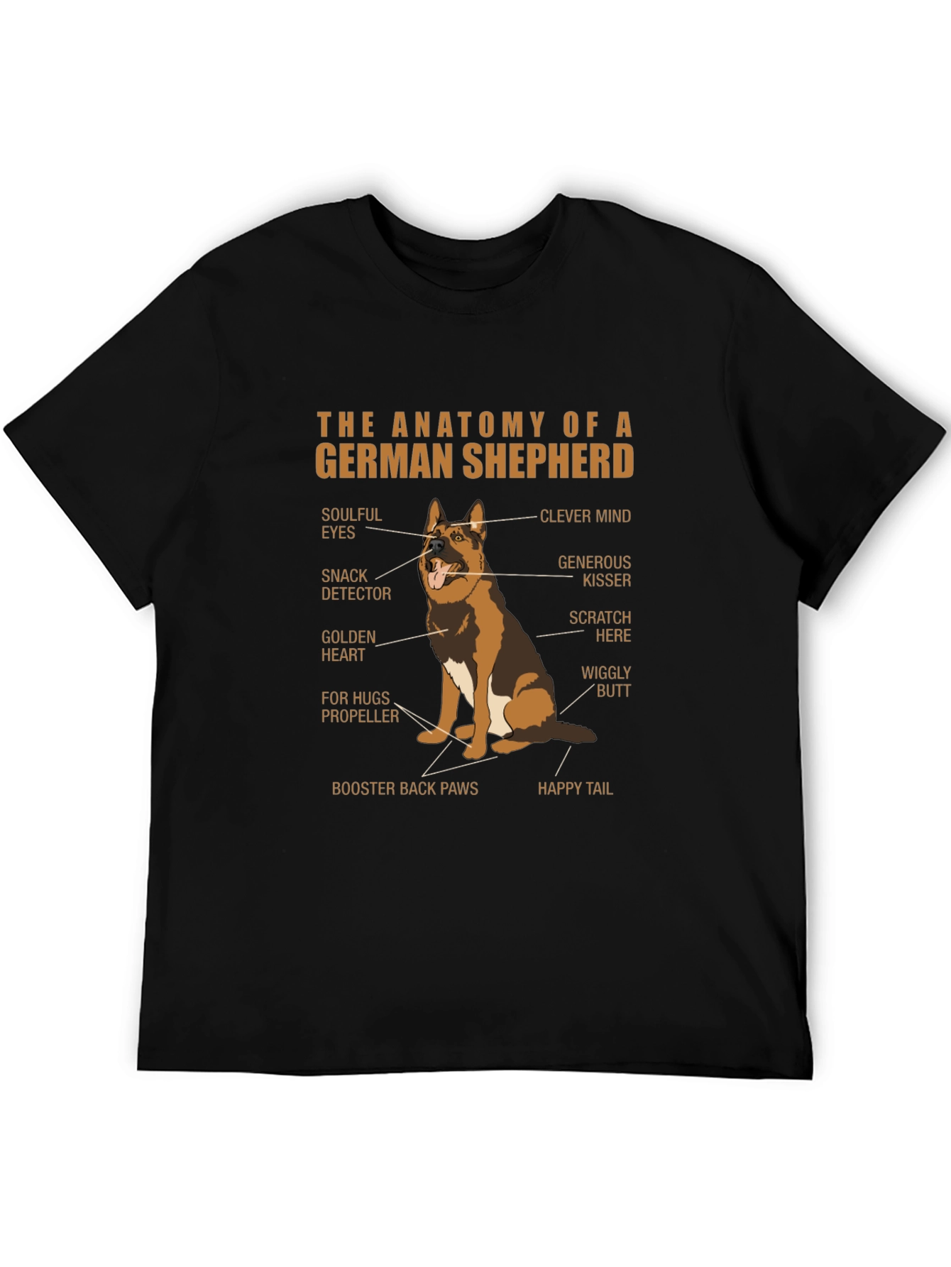 German Shepherd Anatomy T-Shirt - Dog Lover Tee