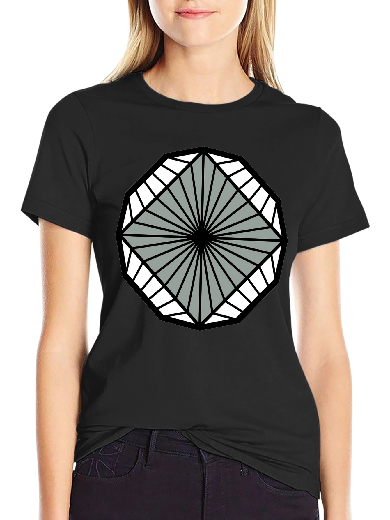 Geometric Pattern Tee - Modern Graphic T-Shirt