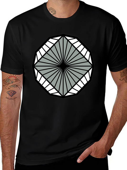 Geometric Pattern Tee - Modern Graphic T-Shirt