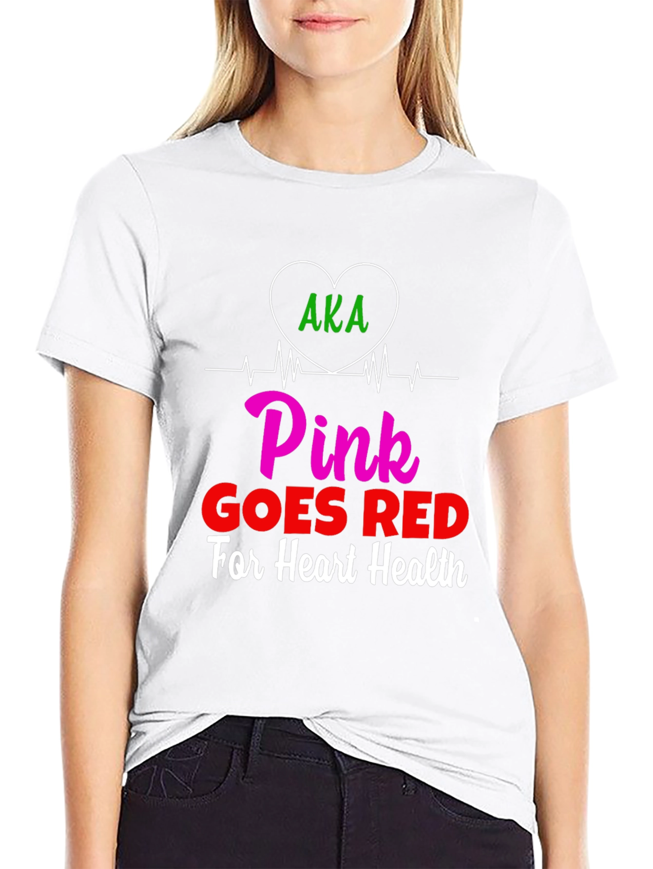 Pink Goes Red Heart Health T-Shirt
