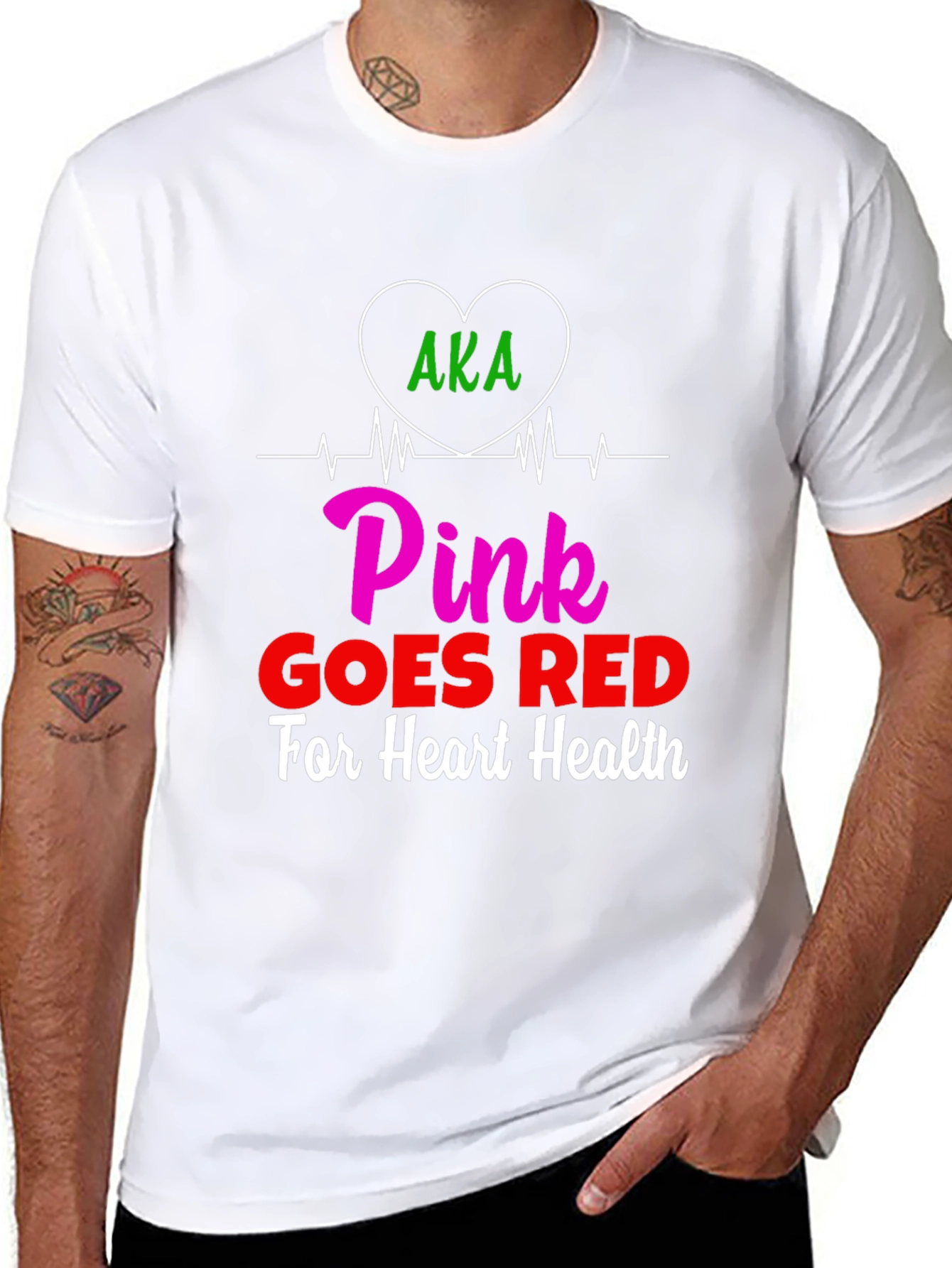 Pink Goes Red Heart Health T-Shirt
