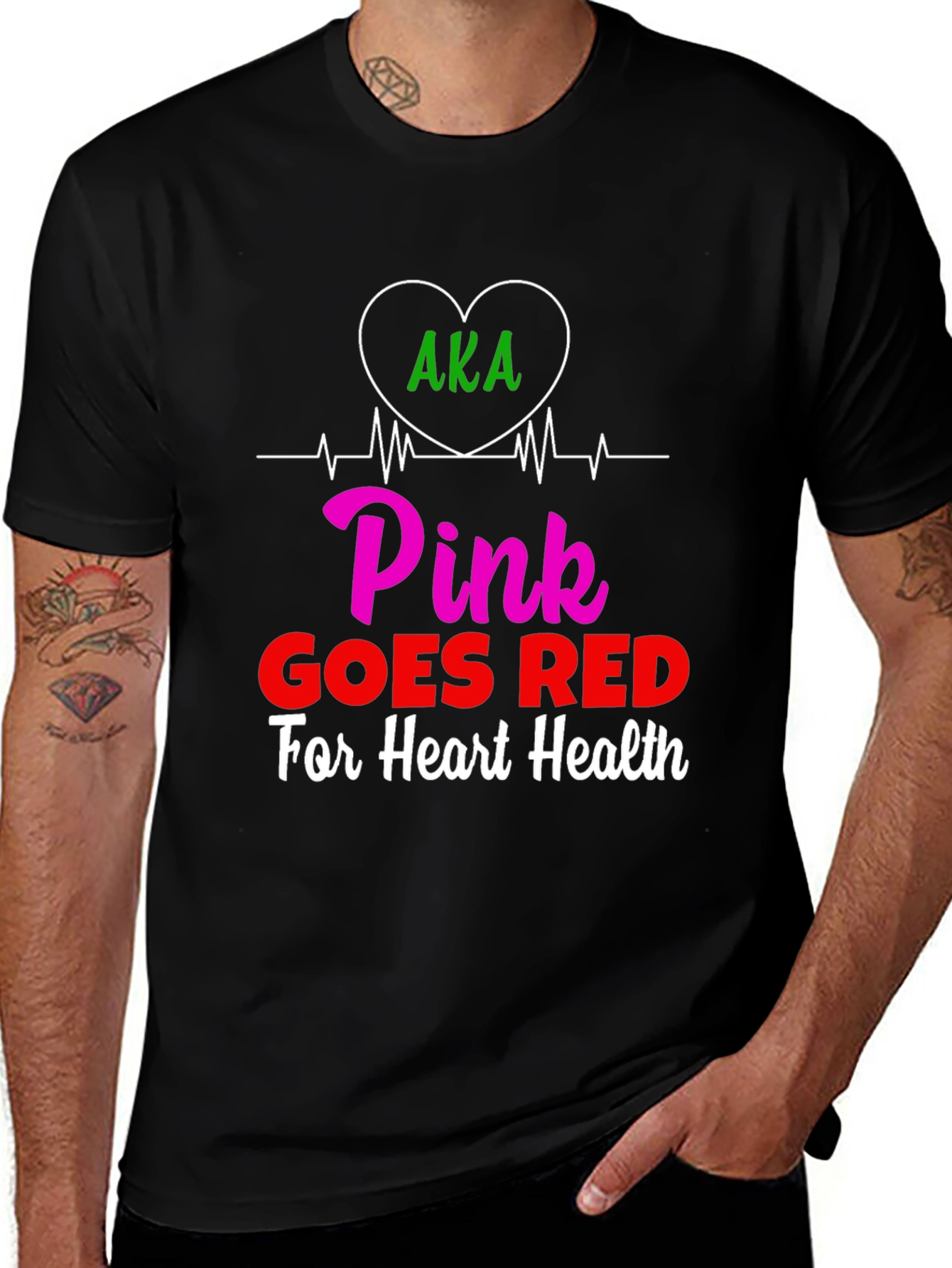 Pink Goes Red Heart Health T-Shirt