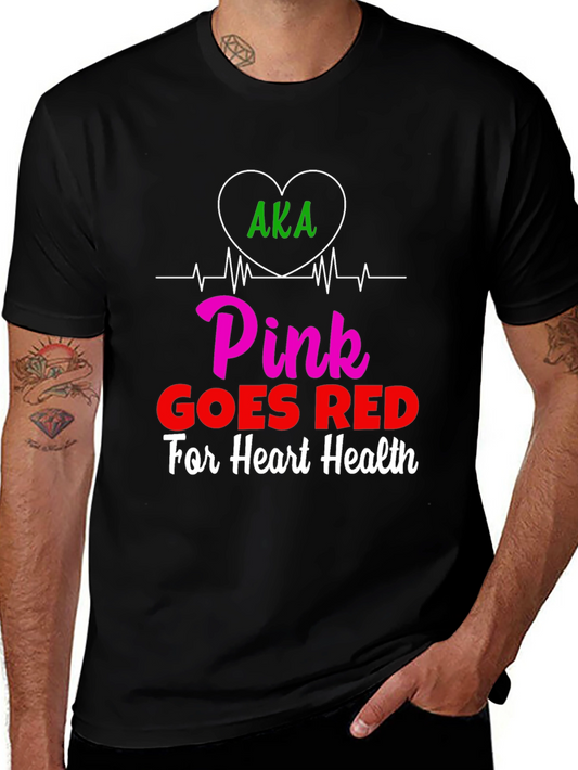 Pink Goes Red Heart Health T-Shirt