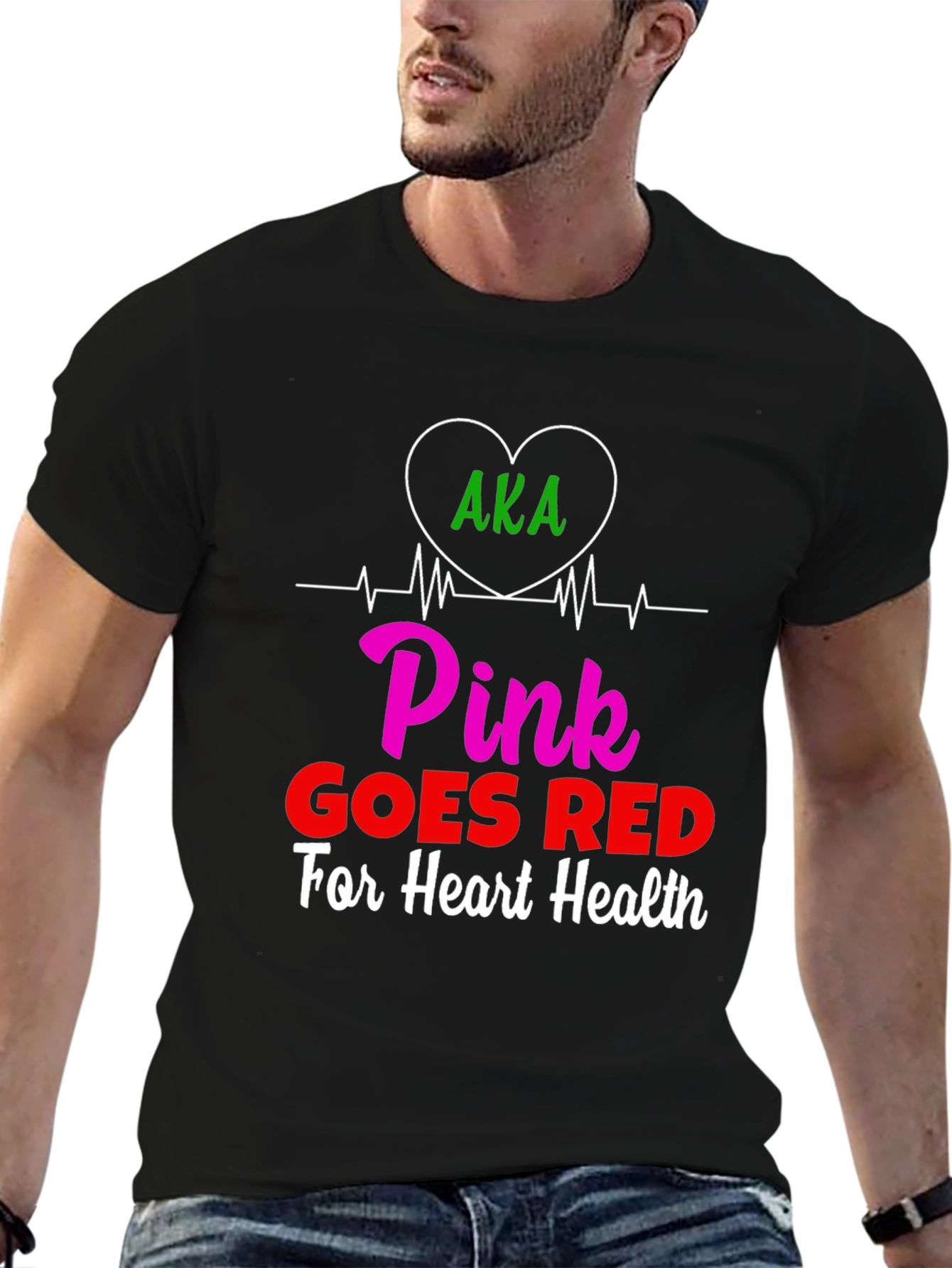 Pink Goes Red Heart Health T-Shirt
