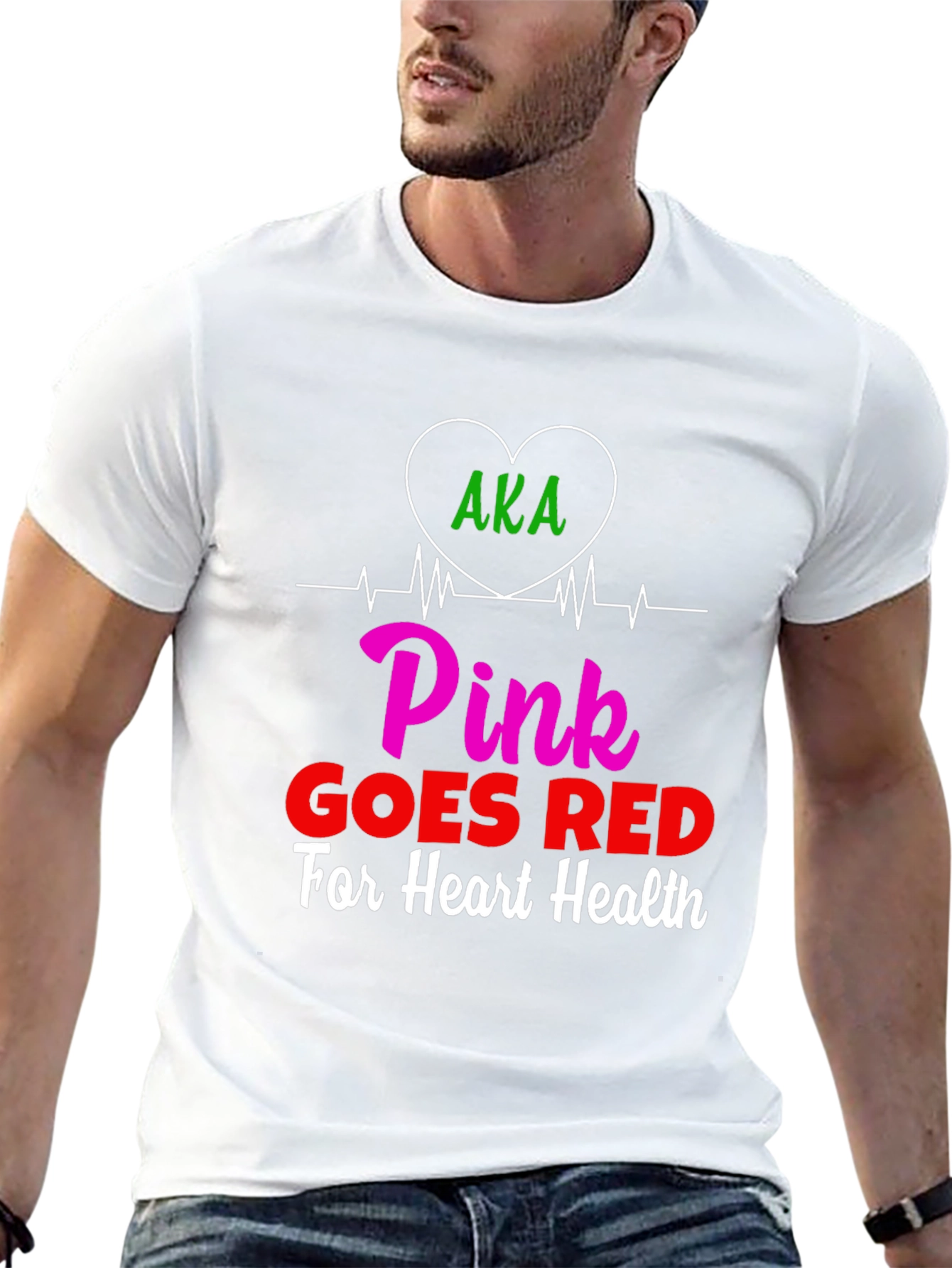 Pink Goes Red Heart Health T-Shirt