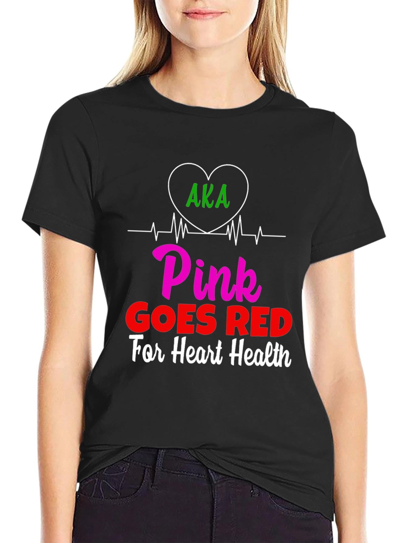 Pink Goes Red Heart Health T-Shirt