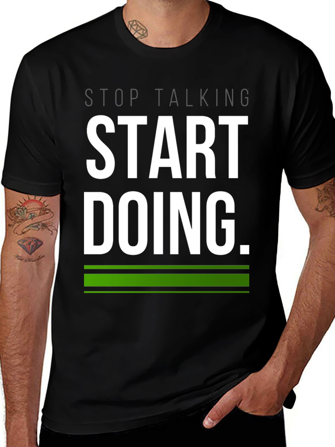 Start Doing Tee - Motivational Black T-Shirt