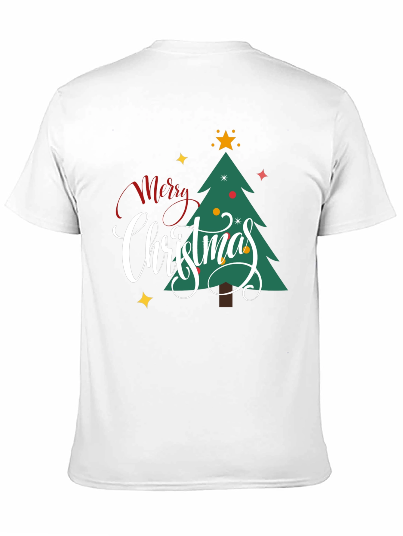 Merry Christmas Tree Graphic Tee - Holiday Cheer