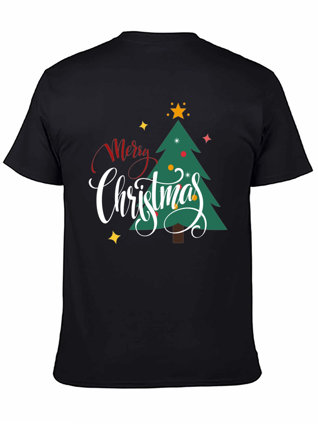 Merry Christmas Tree Graphic Tee - Holiday Cheer