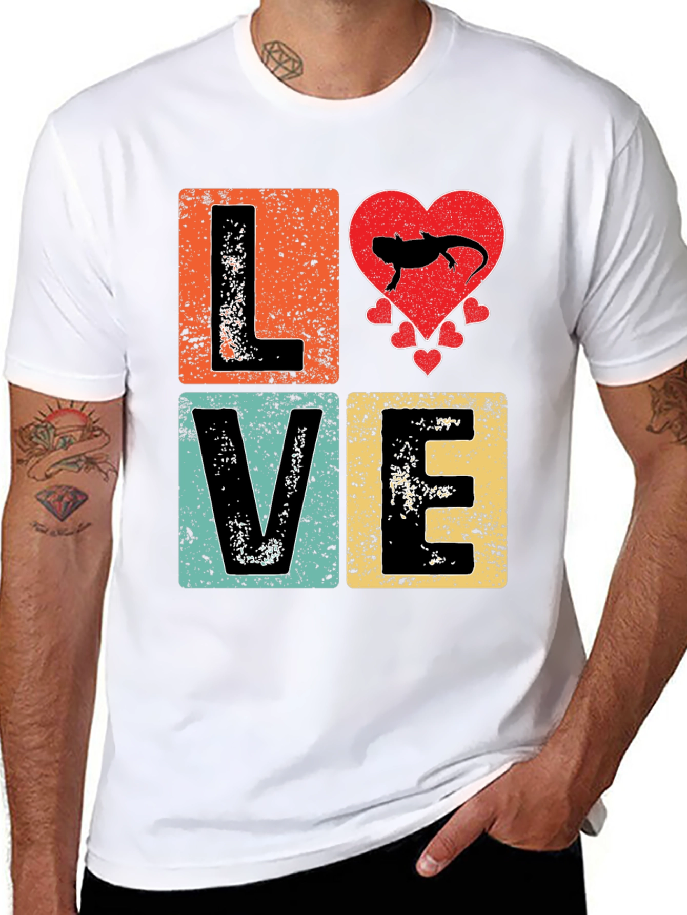 LOVE Axolotl Retro T-Shirt