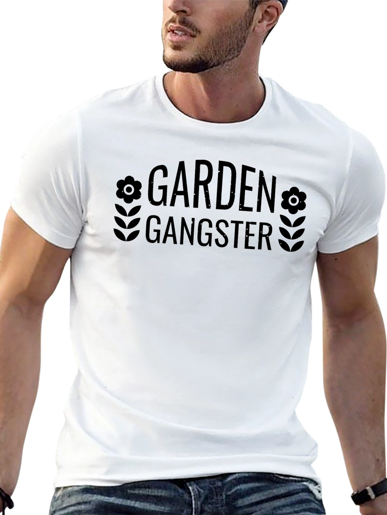 Garden Gangster Graphic T-Shirt - Black Cotton Tee