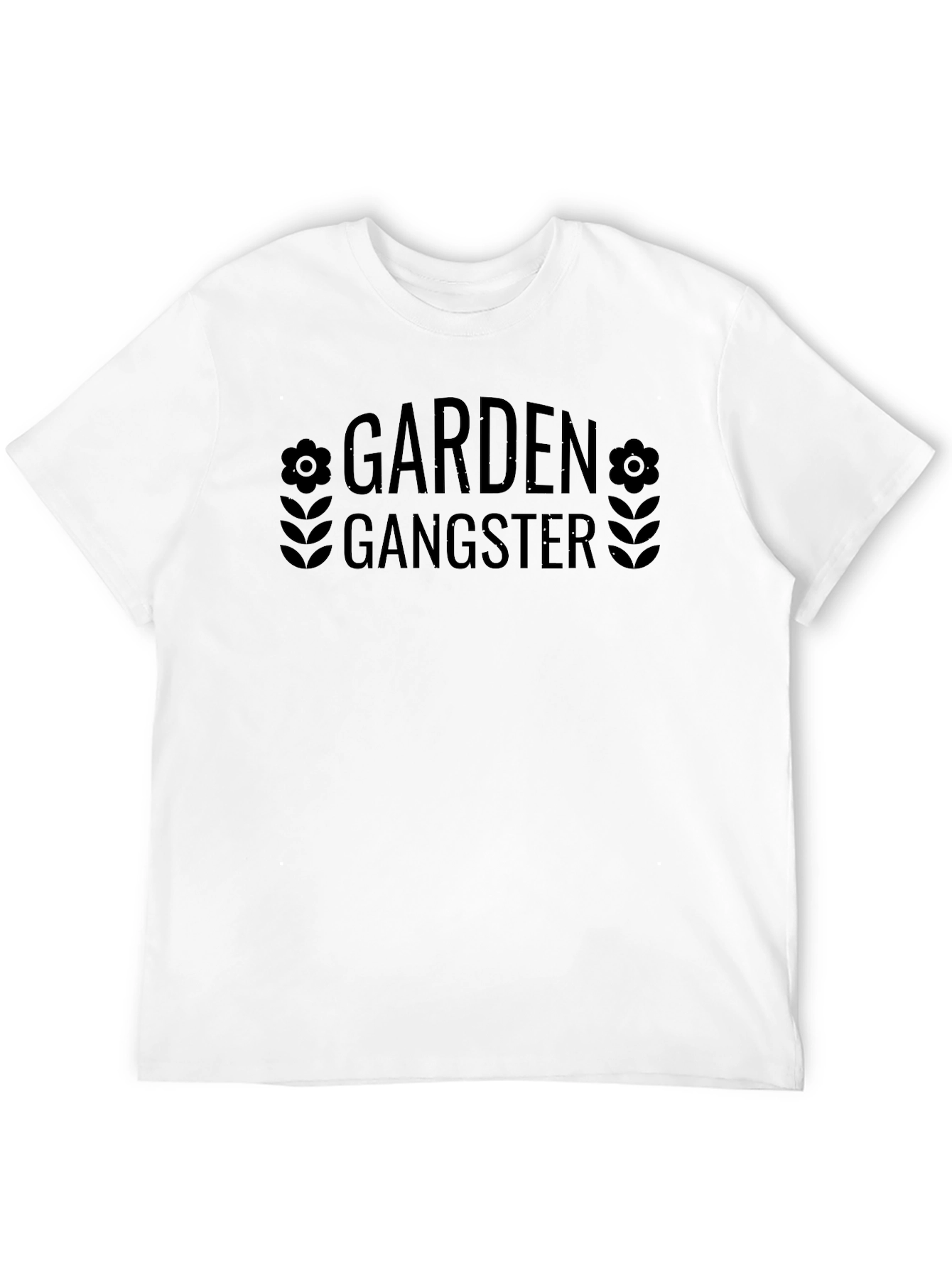 Garden Gangster Graphic T-Shirt - Black Cotton Tee