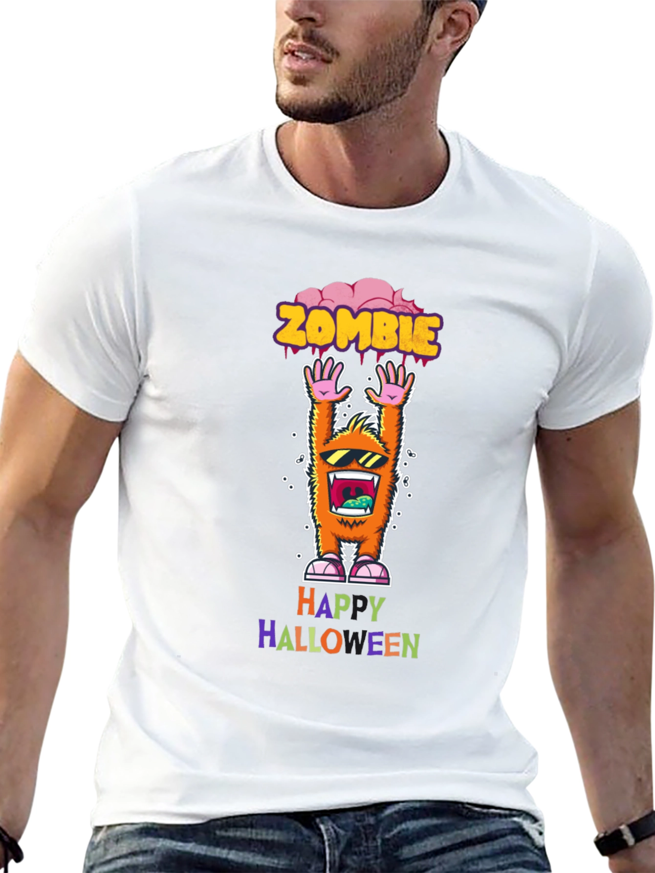 Zombie Halloween Graphic Tee Shirt