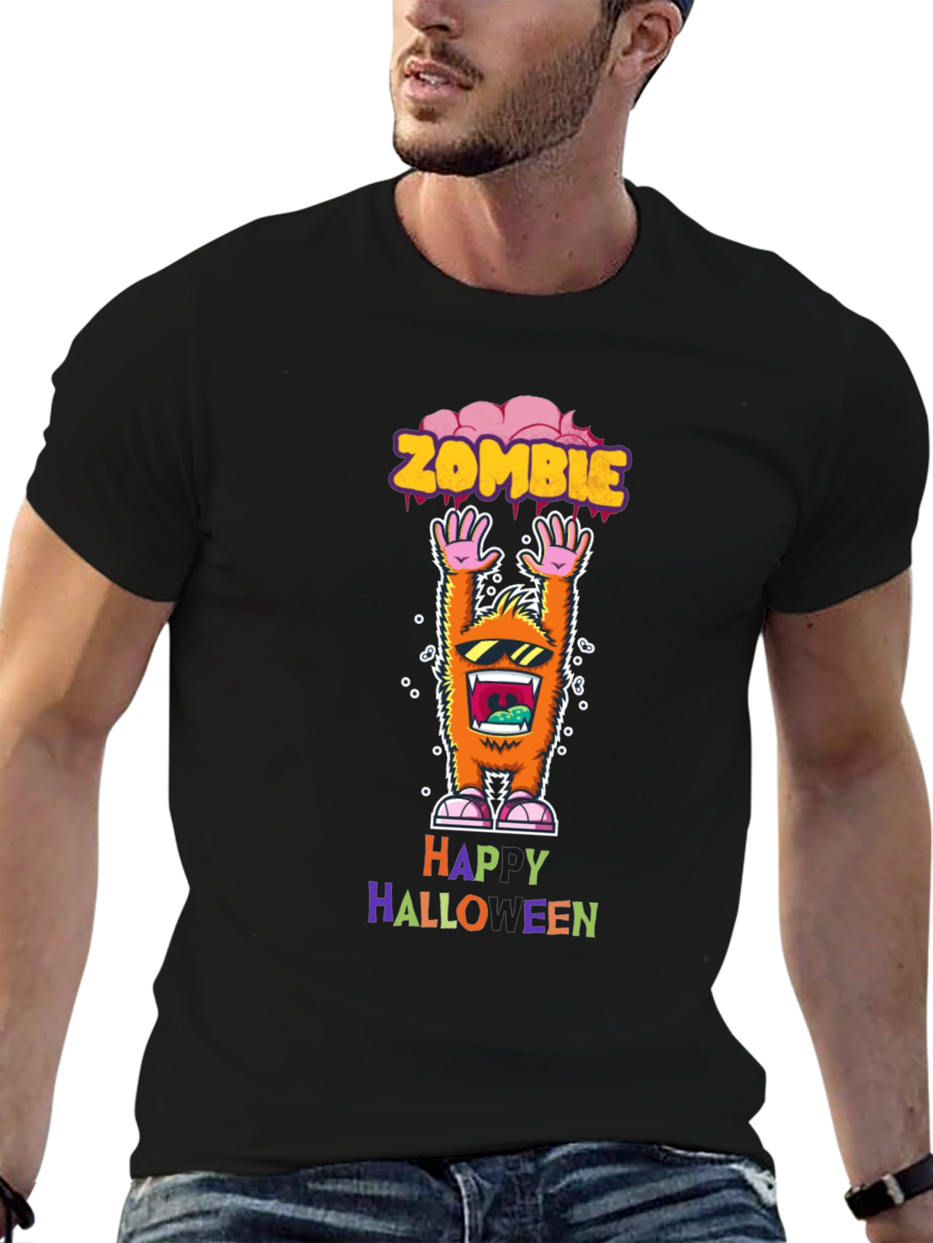 Zombie Halloween Graphic Tee Shirt