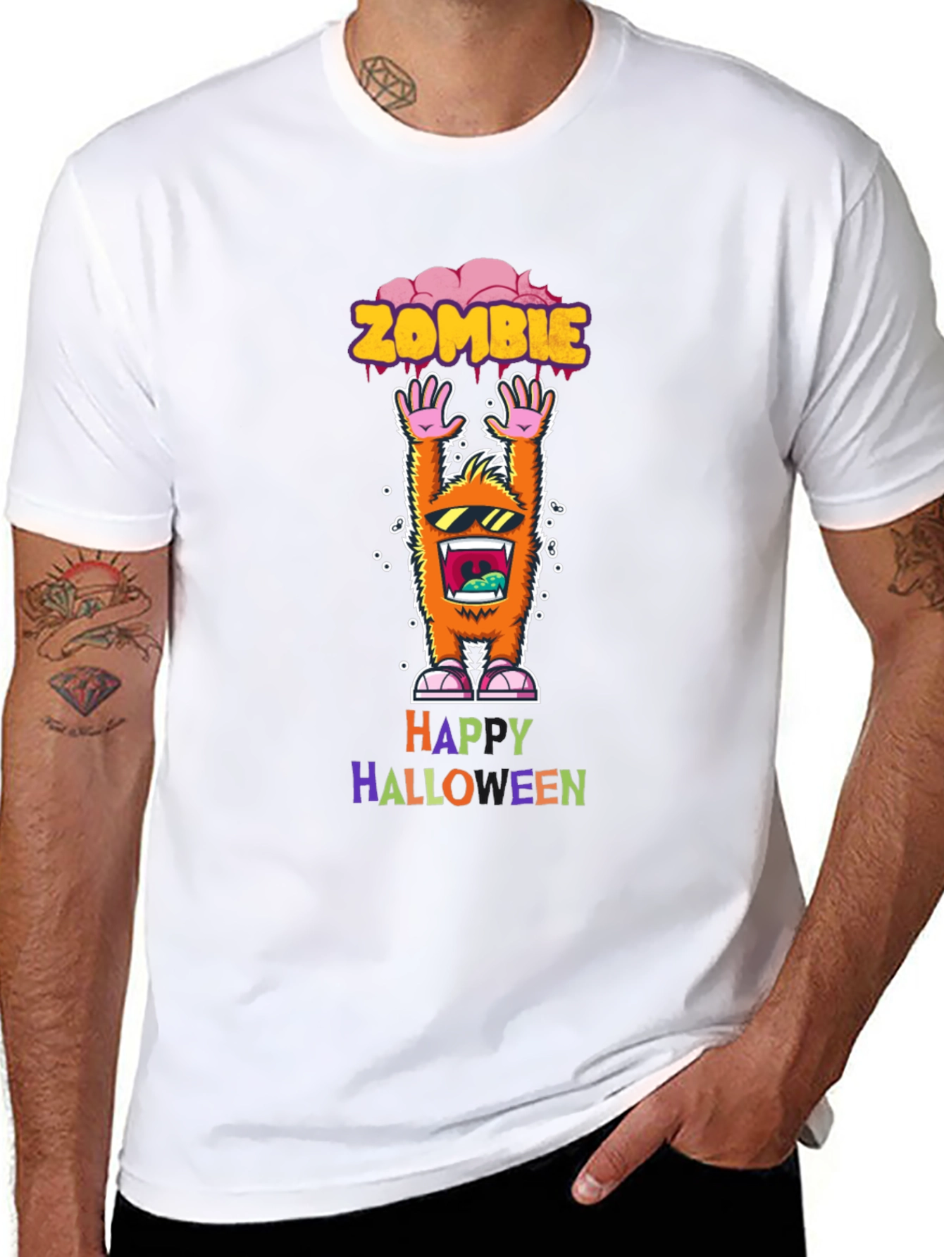 Zombie Halloween Graphic Tee Shirt