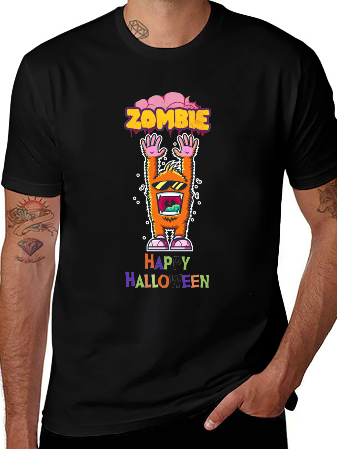 Zombie Halloween Graphic Tee Shirt