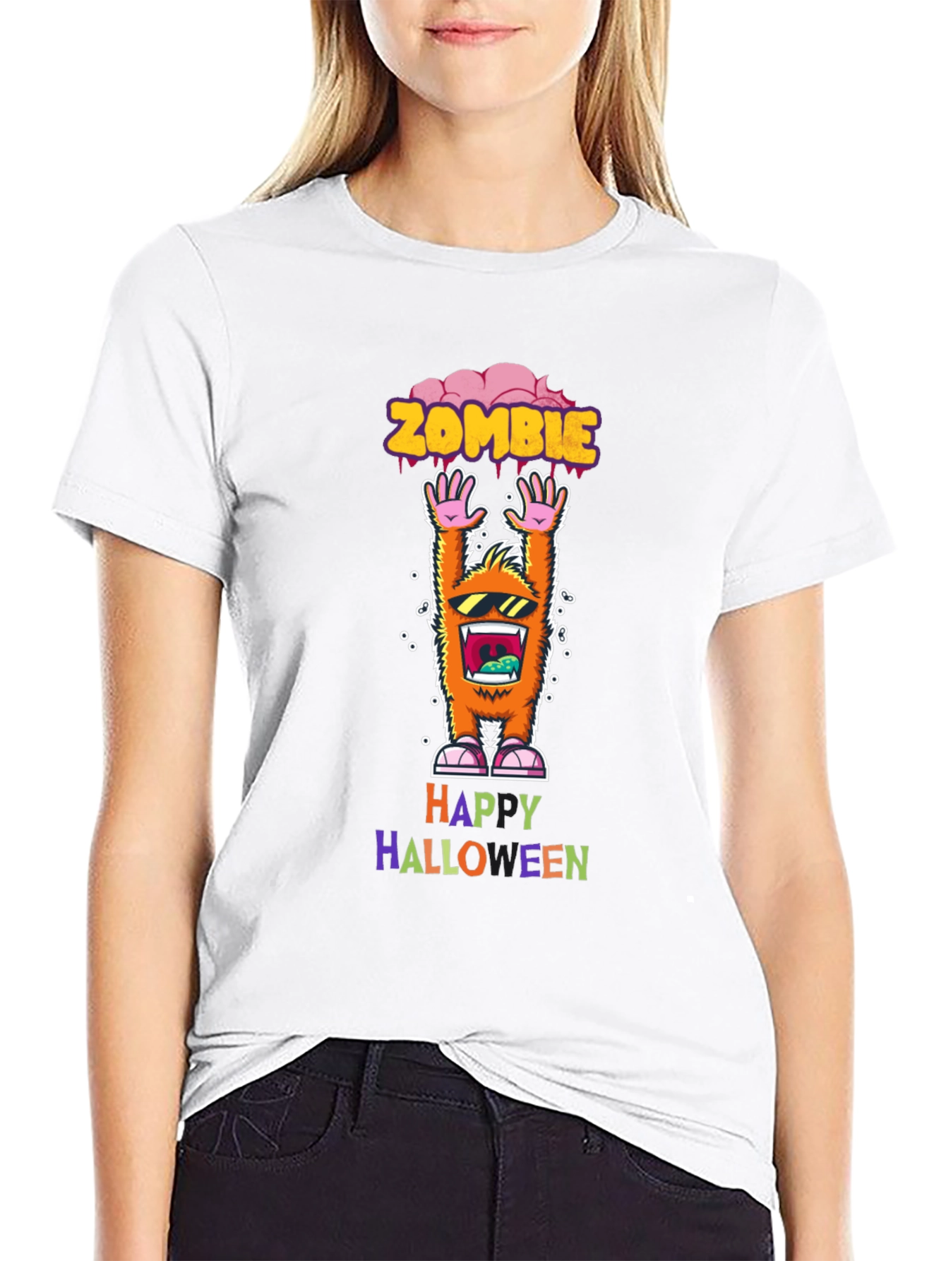 Zombie Halloween Graphic Tee Shirt