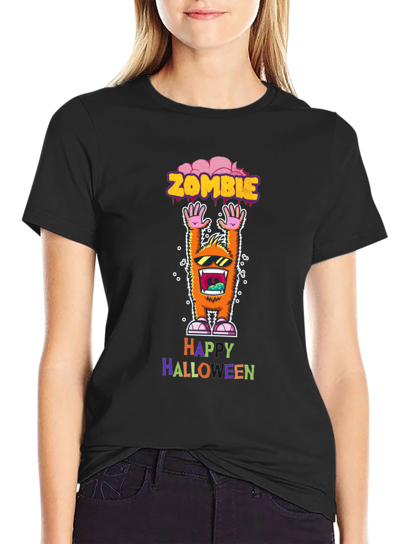 Zombie Halloween Graphic Tee Shirt
