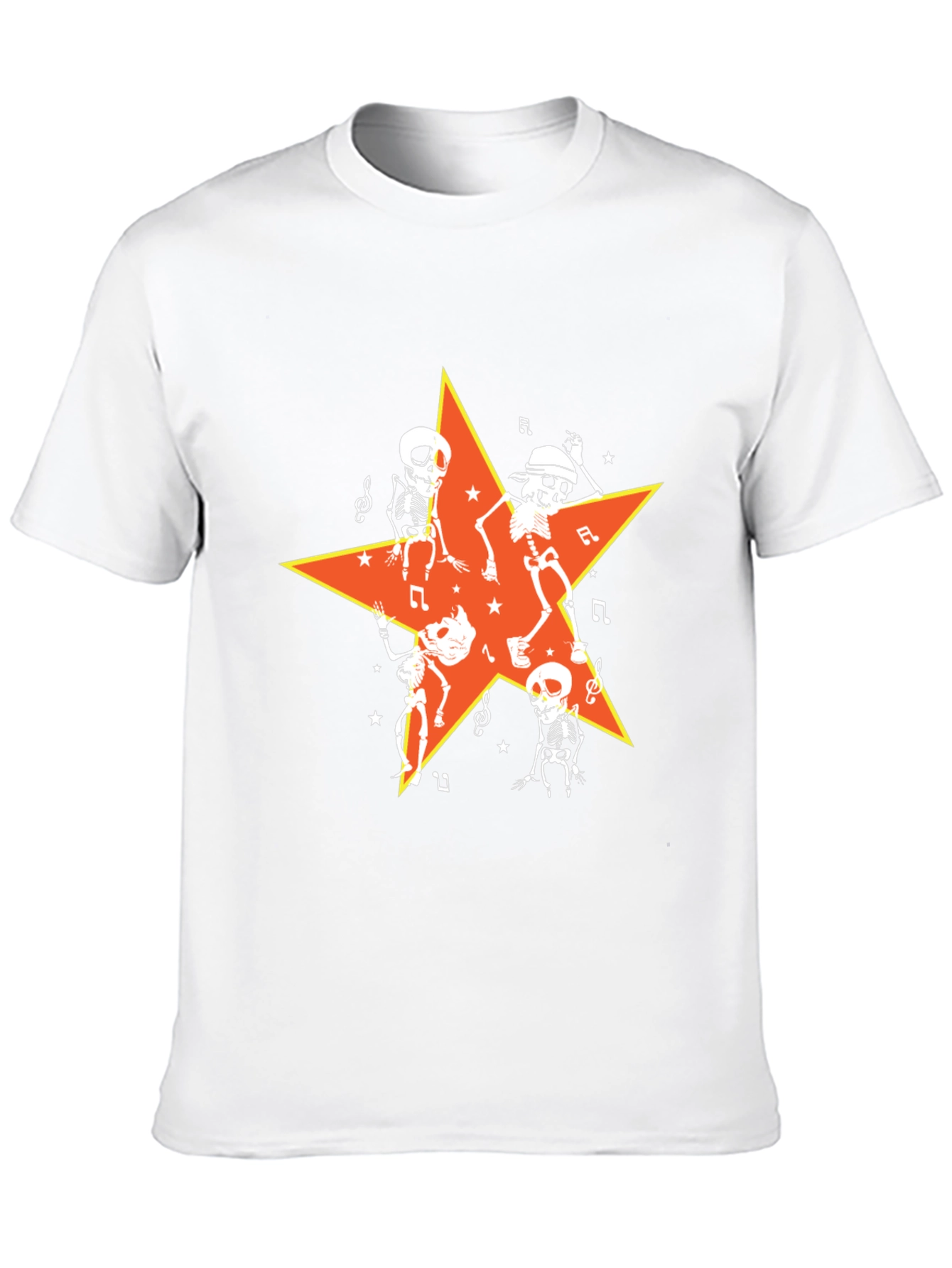 Dancing Skeletons Star Graphic Tee - Halloween Ready!