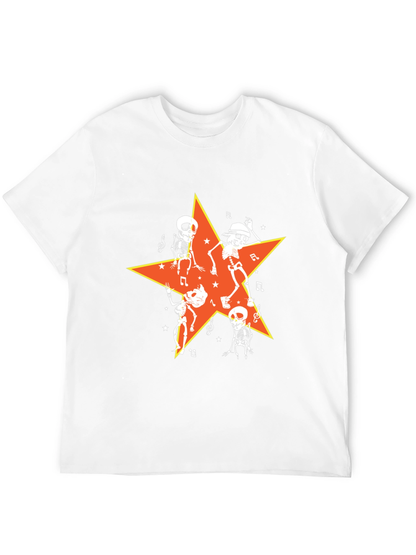 Dancing Skeletons Star Graphic Tee - Halloween Ready!