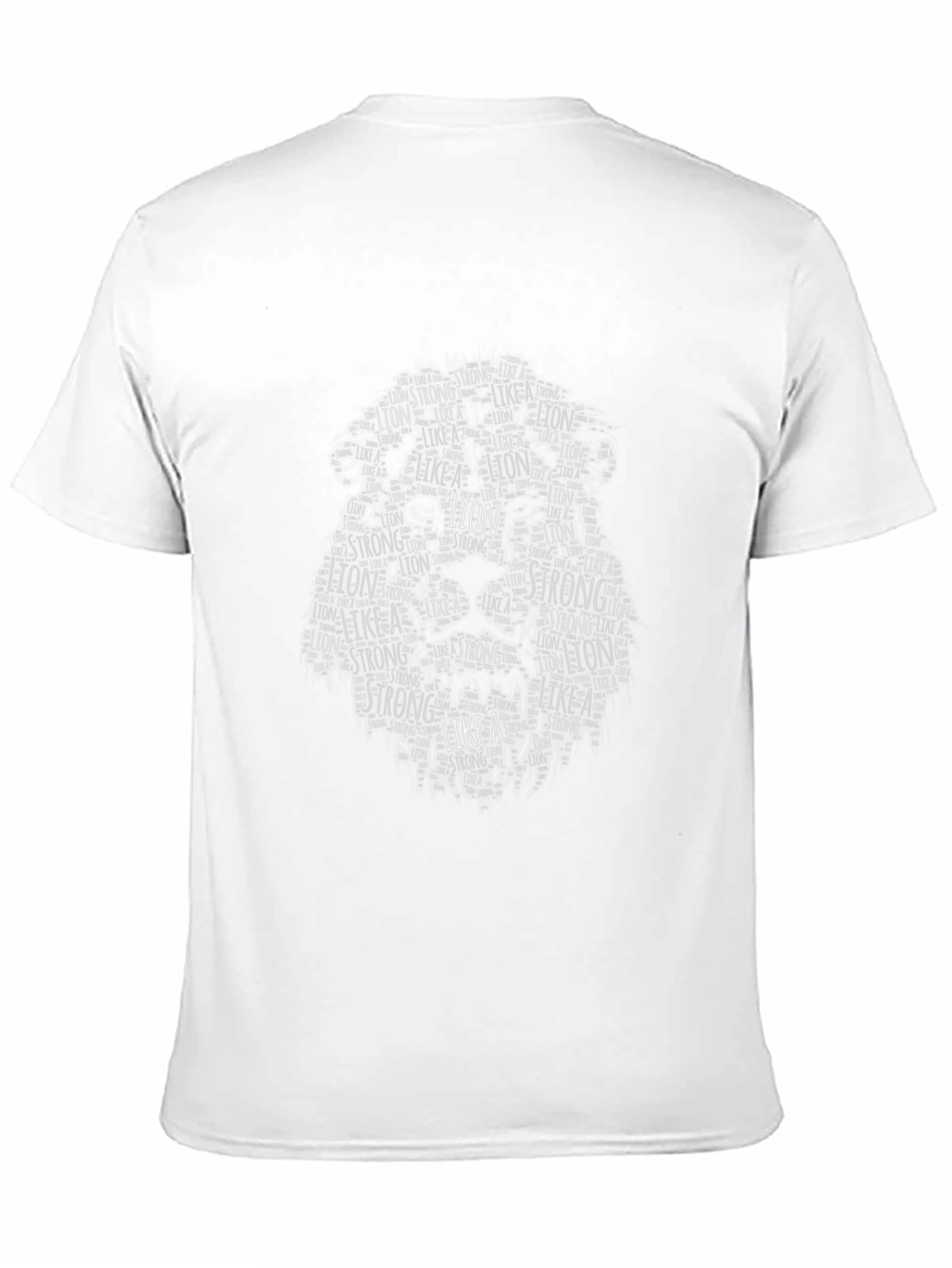 Lion Word Art Graphic Tee - Black
