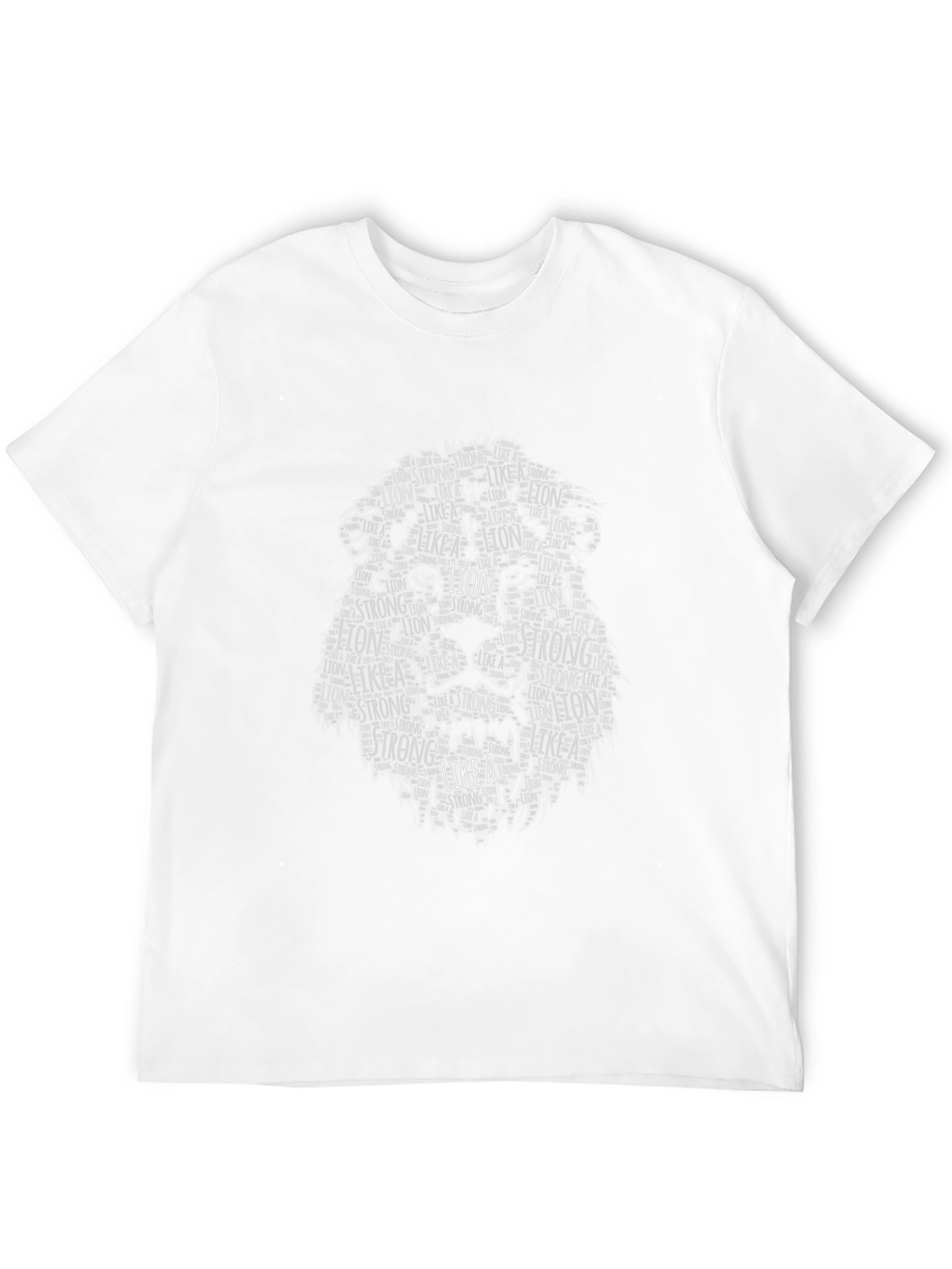 Lion Word Art Graphic Tee - Black