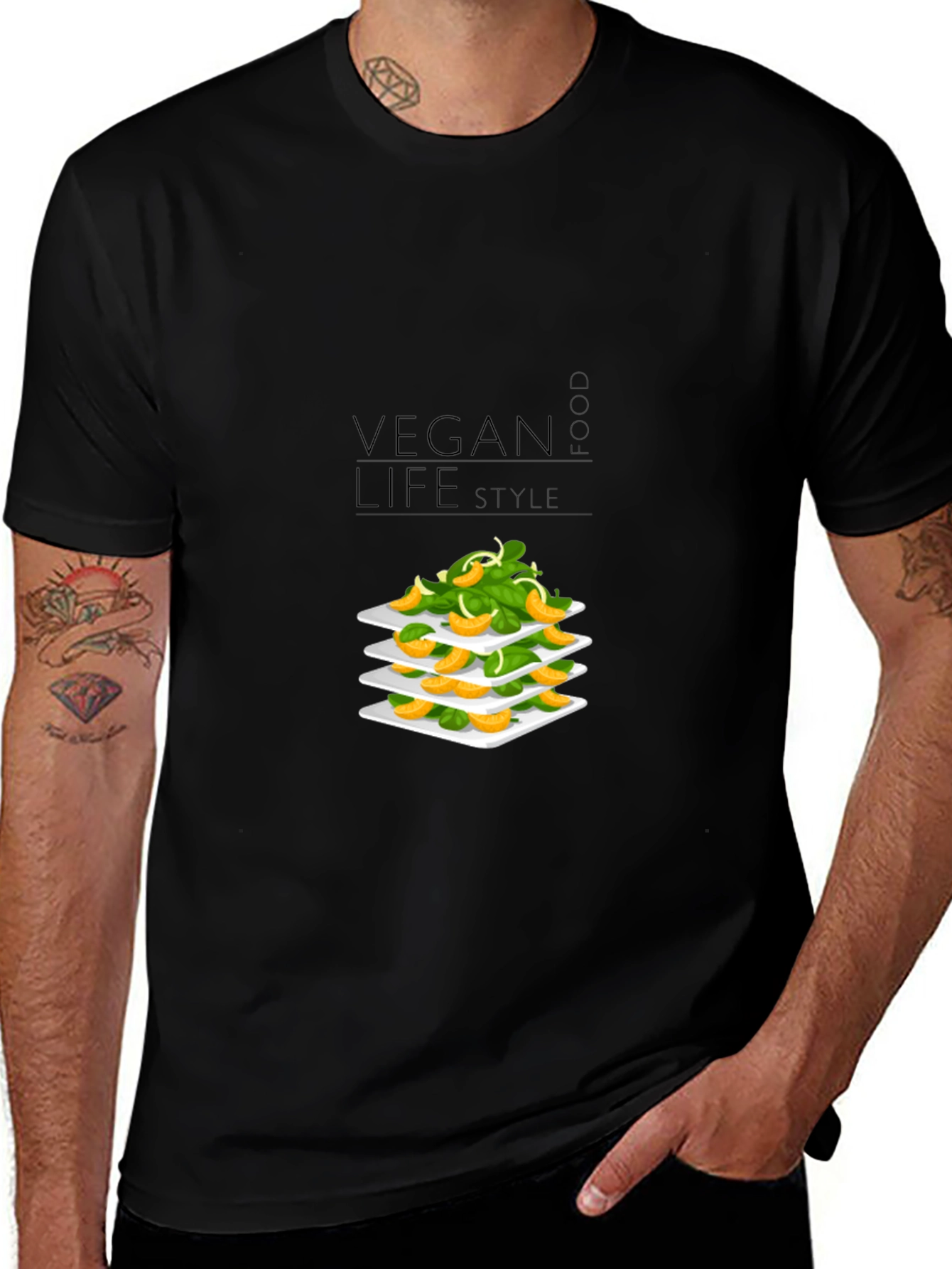 Vegan Lifestyle T-Shirt - Organic Food Fashion Tee
