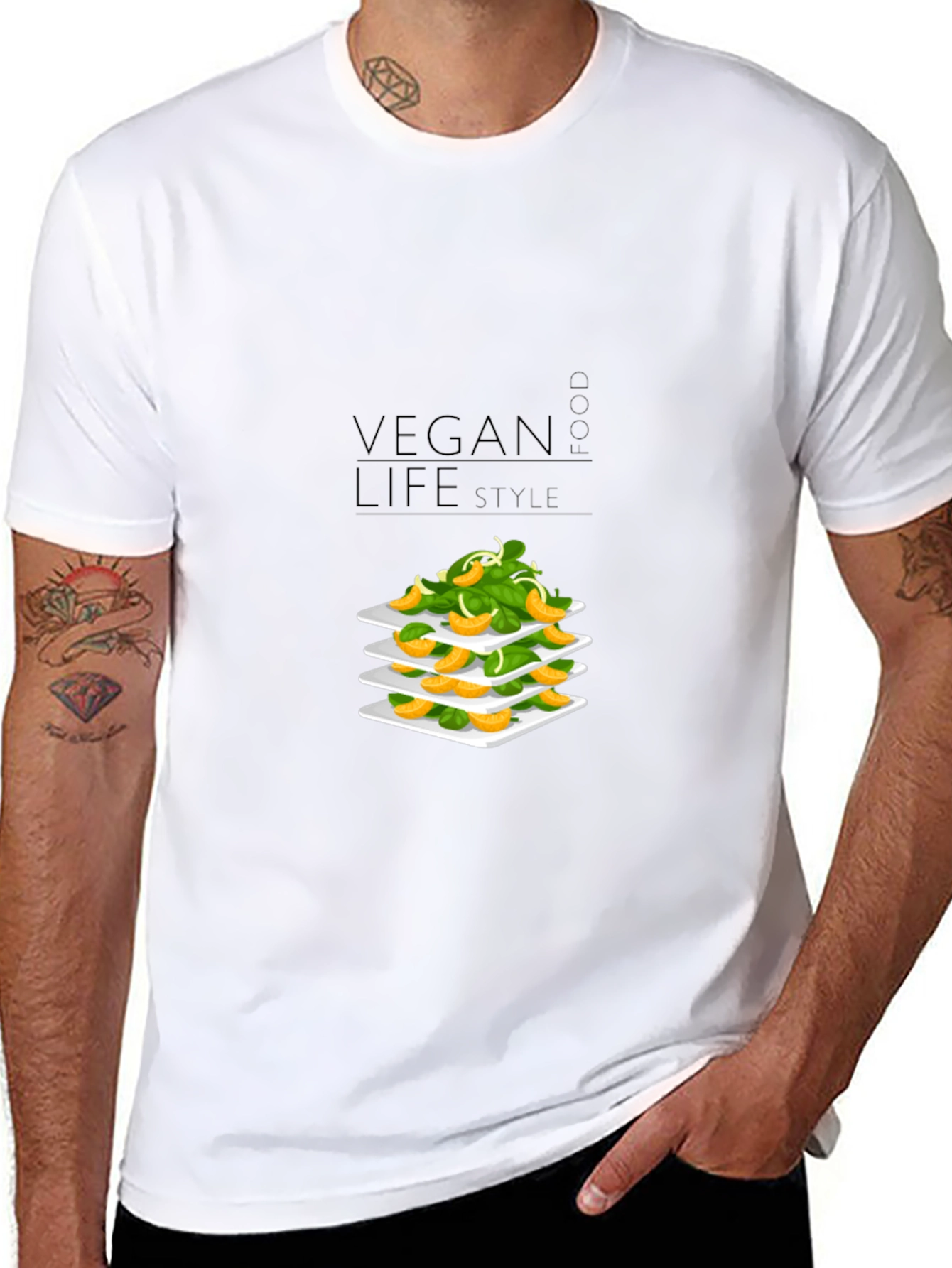 Vegan Lifestyle T-Shirt - Organic Food Fashion Tee