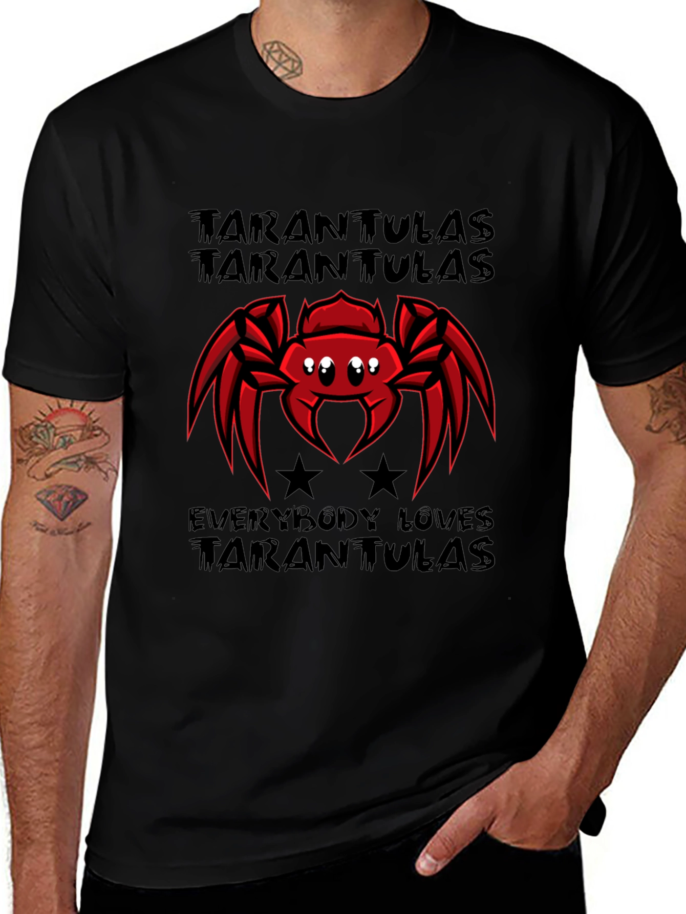 Tarantula Lovers T-Shirt - Red Spider Design
