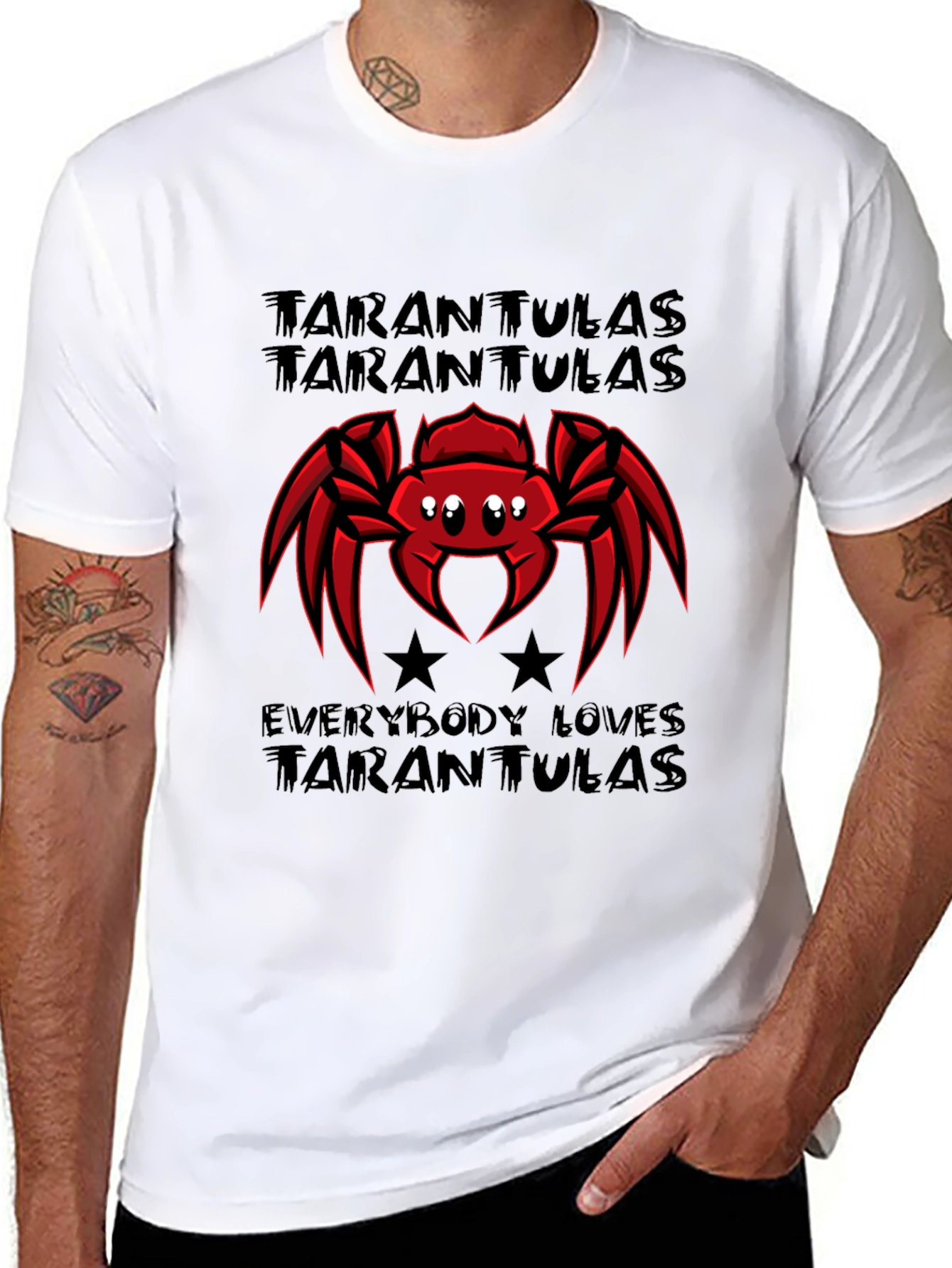 Tarantula Lovers T-Shirt - Red Spider Design