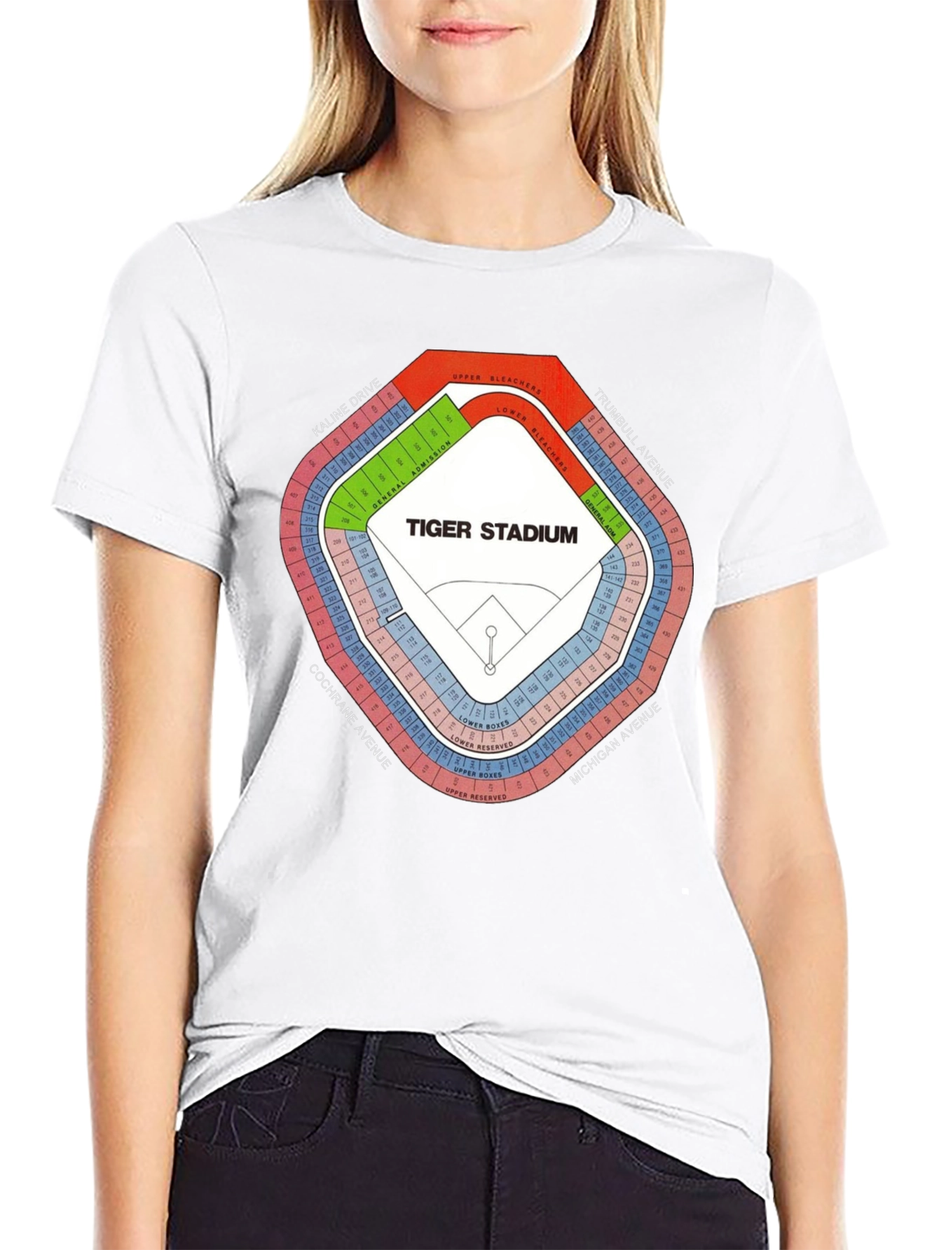 Tiger Stadium Seating Chart T-Shirt