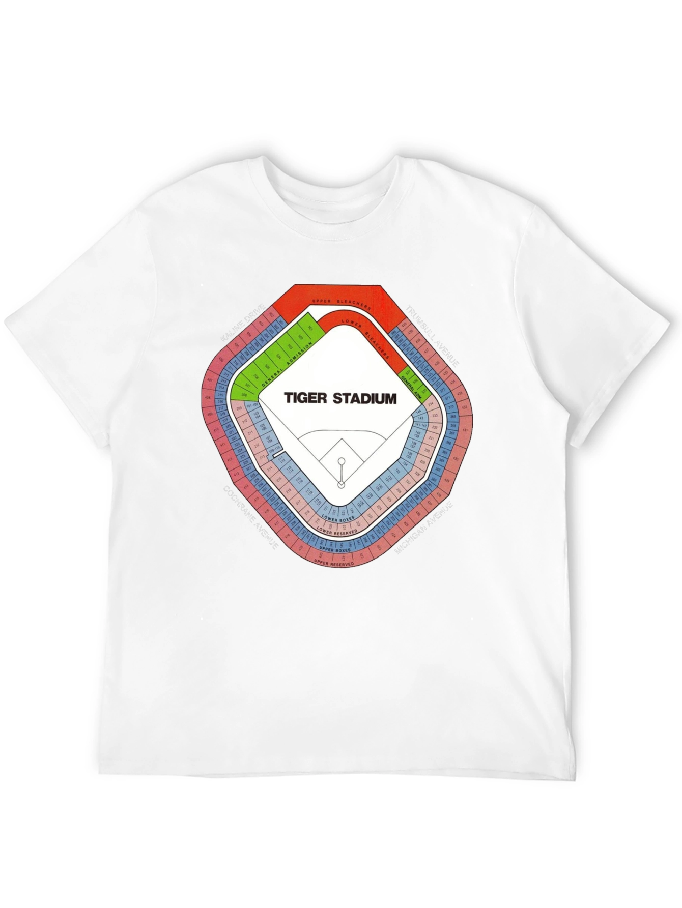 Tiger Stadium Seating Chart T-Shirt