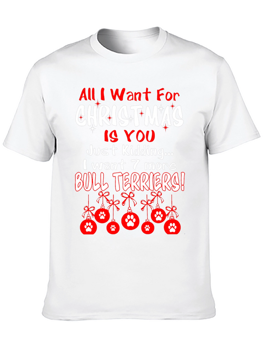 Funny Bull Terrier Christmas T-Shirt