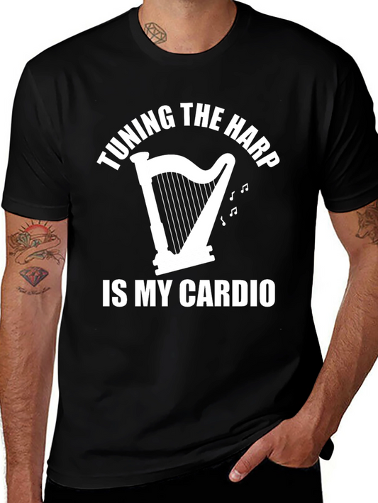 Tuning the Harp Cardio Tee - Music Lovers T-Shirt